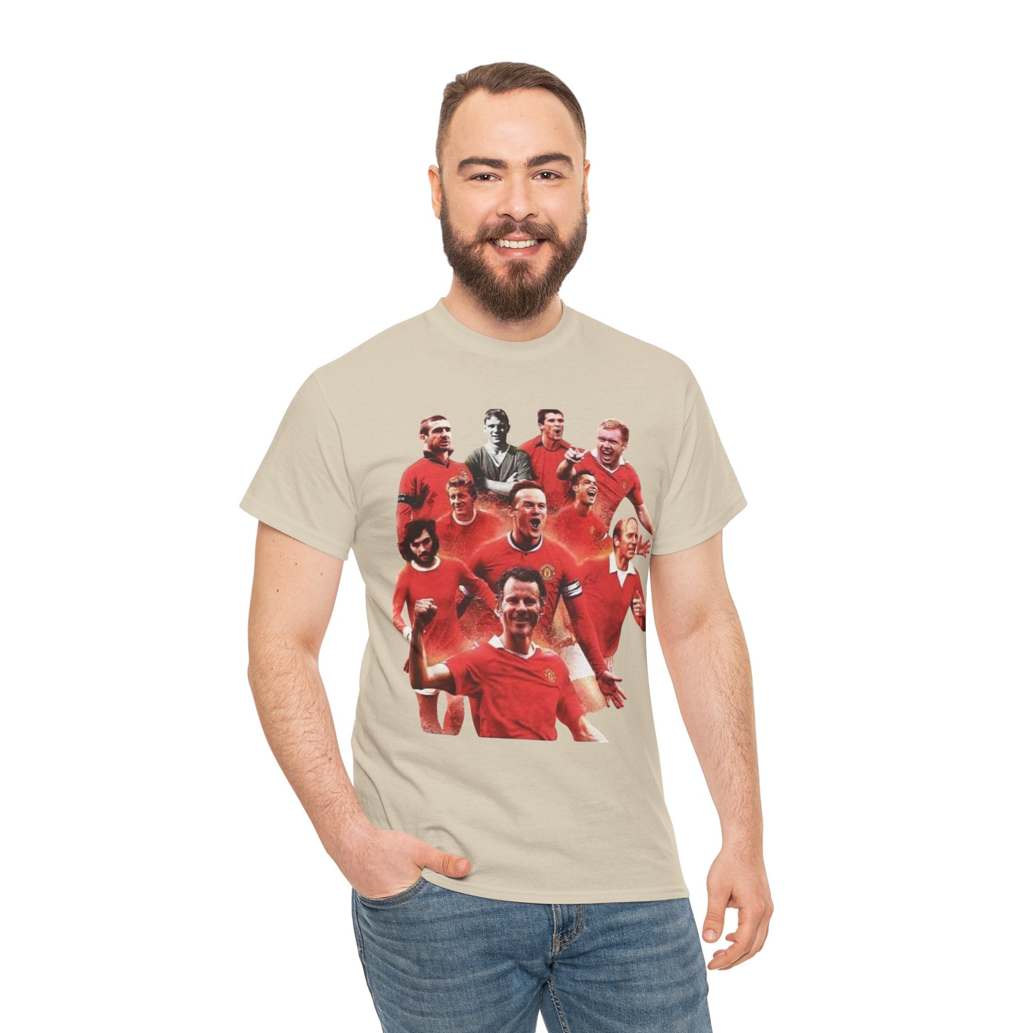 Manchester United Legends T‑Shirt — Retro Team Collage Football Tee