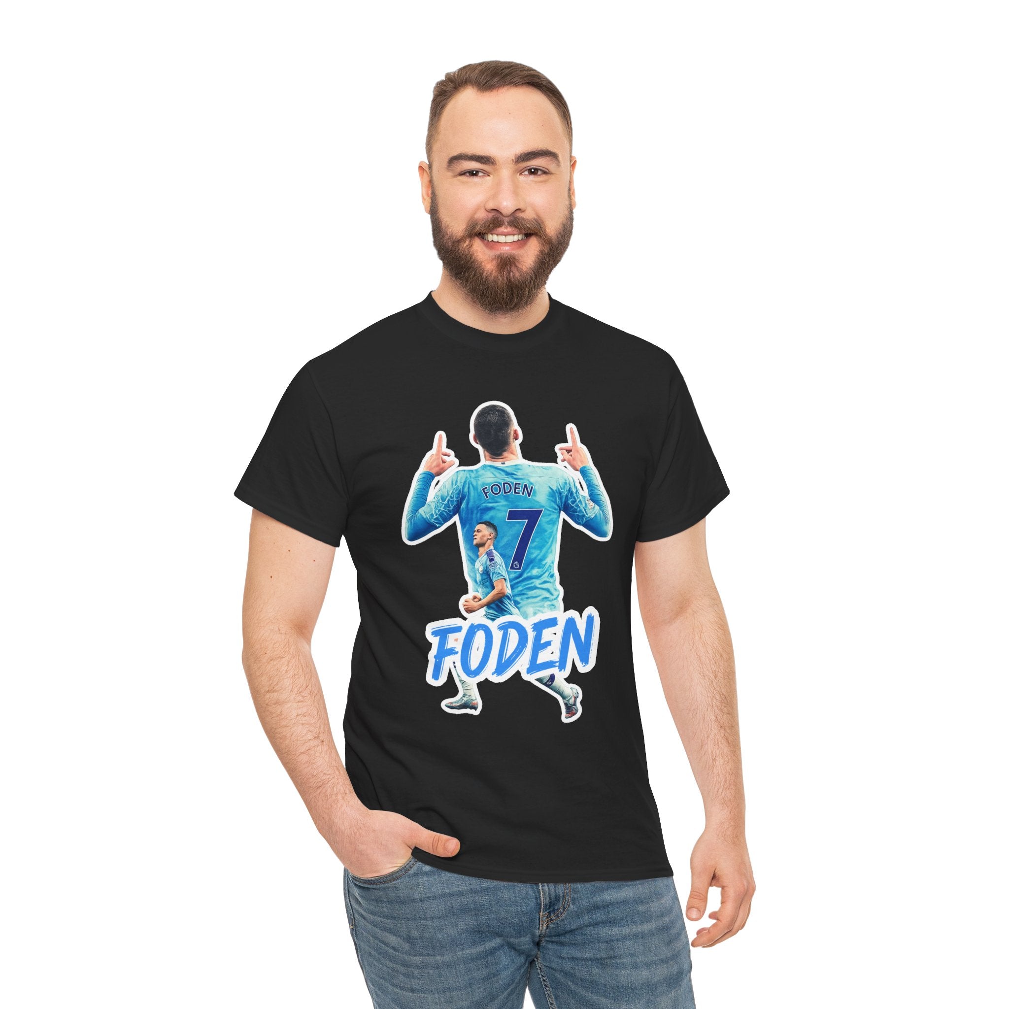 Phil Foden #7 Soccer T‑Shirt — Manchester City Fan Jersey Tribute