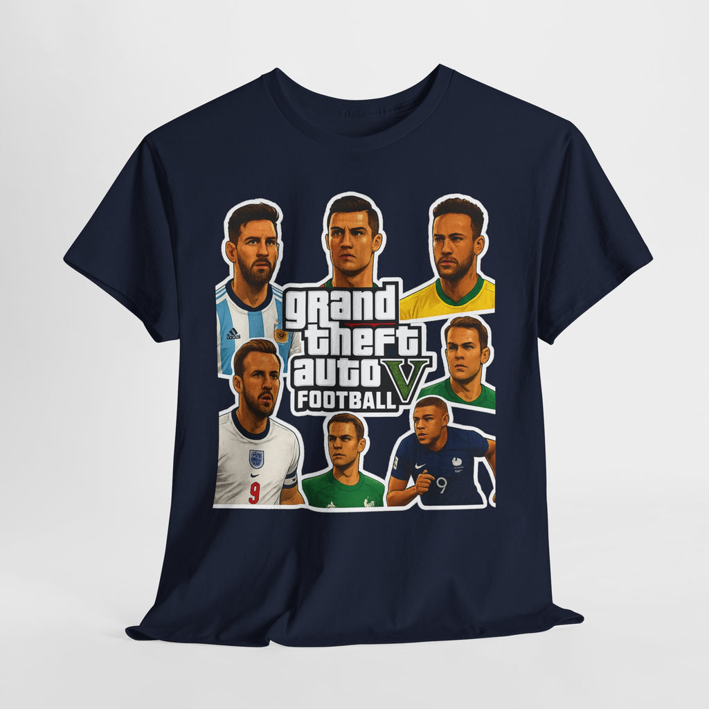 Graphic Tee — 'Grand Theft Auto V Football' Soccer Players Collage Shirt