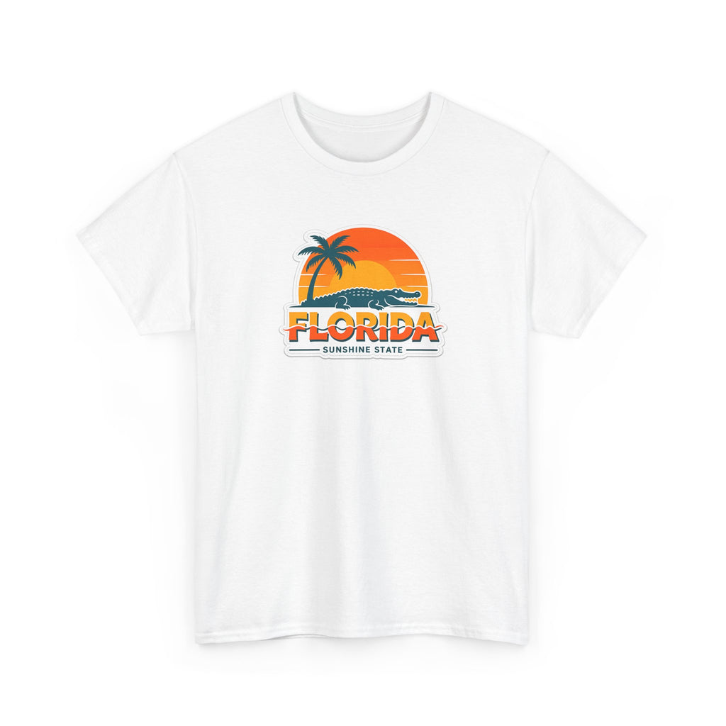 Florida Sunshine State T-Shirt — Retro Palm Sunset Graphic Tee