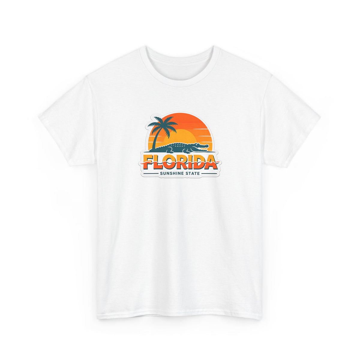 Florida Sunshine State T-Shirt — Retro Palm Sunset Graphic Tee