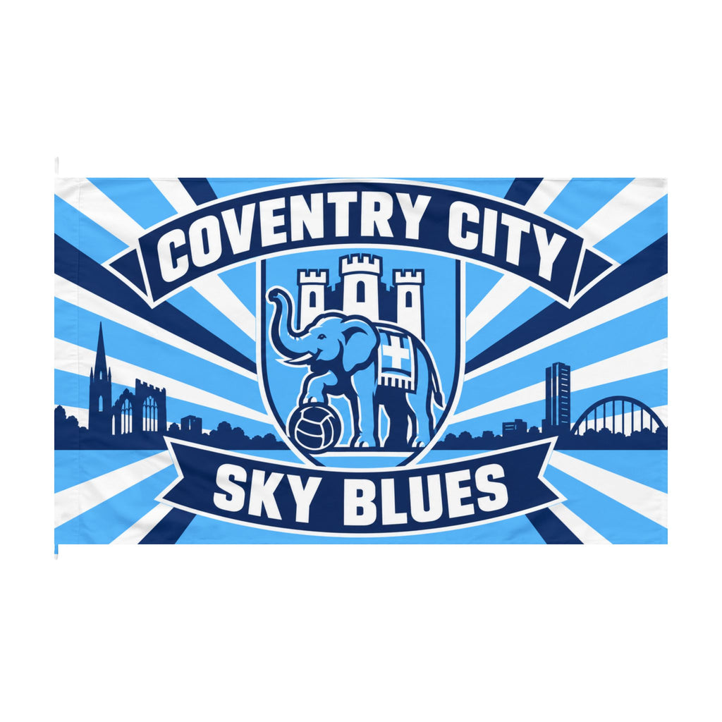 Coventry City Sky Blues Double-Sided Flag — Football Club Banner