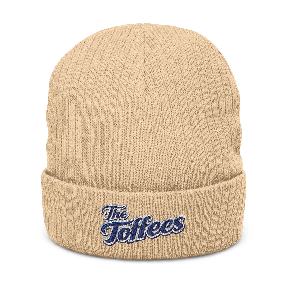Embroidered 'The Toffees' Ribbed Knit Beanie — Cozy Football Fandom Hat