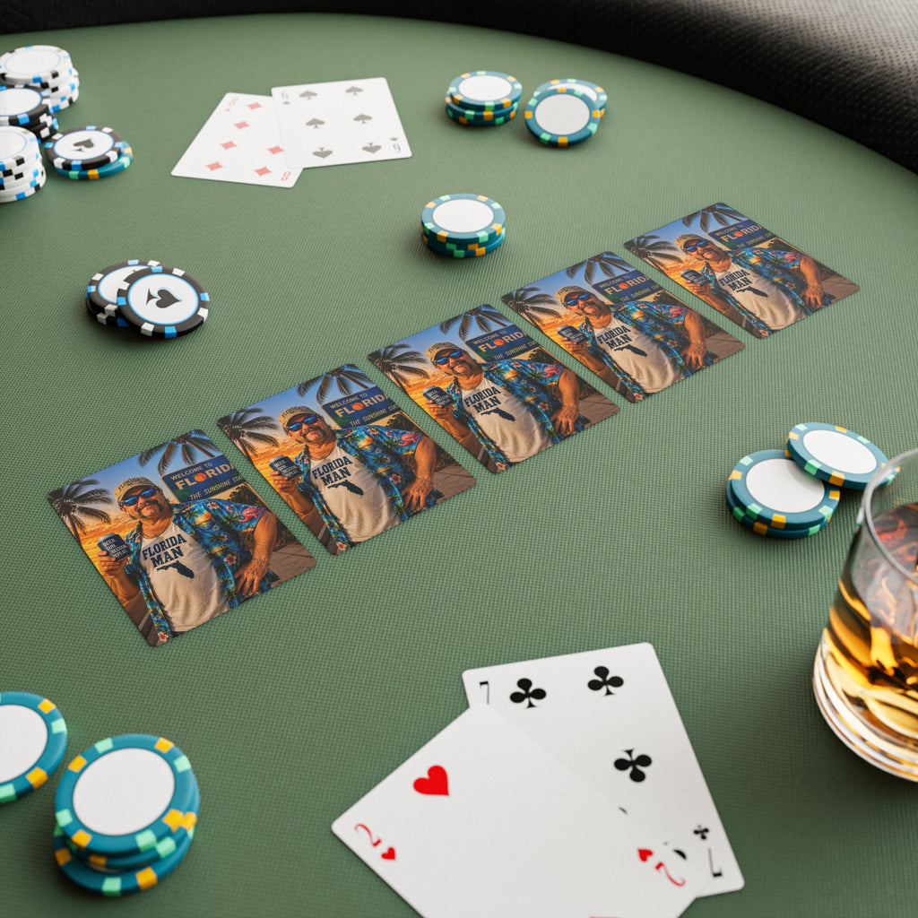 Florida Man Playing / Poker Cards