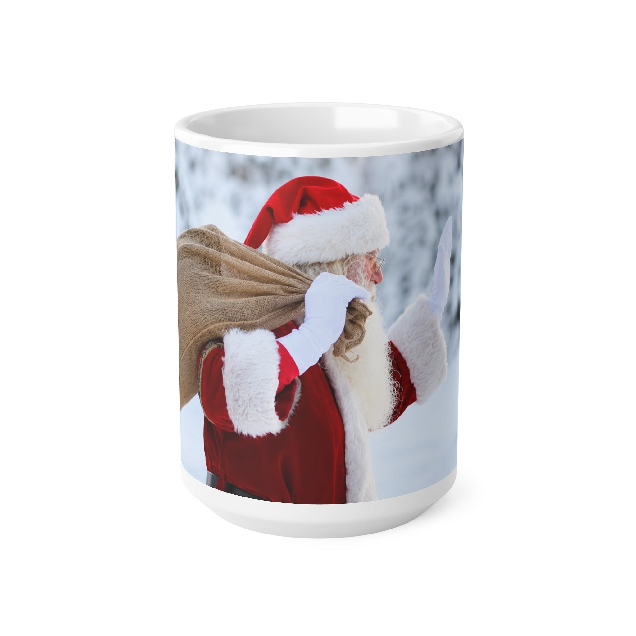 Santa Claus Photo Coffee Mug — Festive Christmas 11oz & 15oz Ceramic Mug