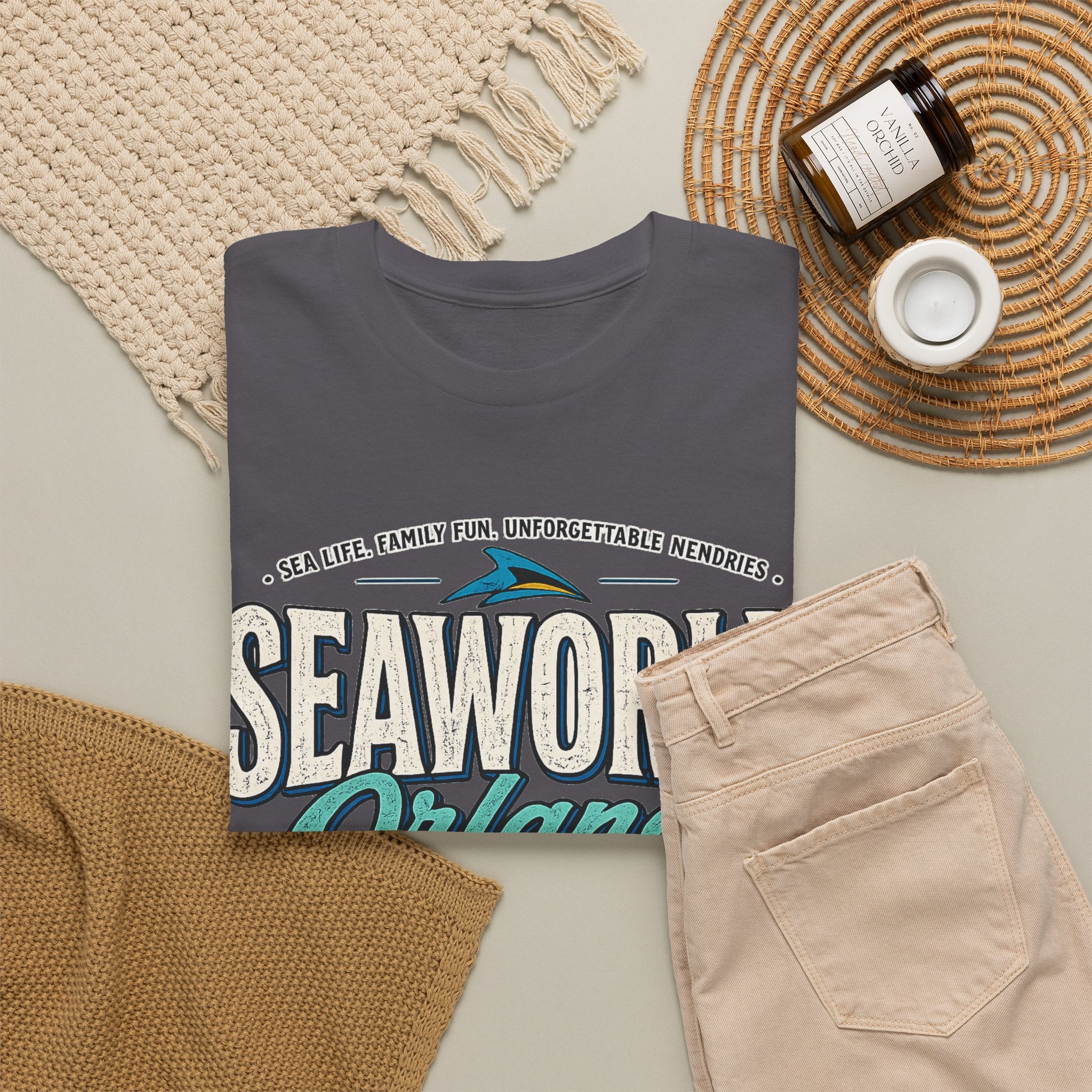SeaWorld Orlando Graphic Tee — Retro Explore Inspire Connect Vacation Shirt