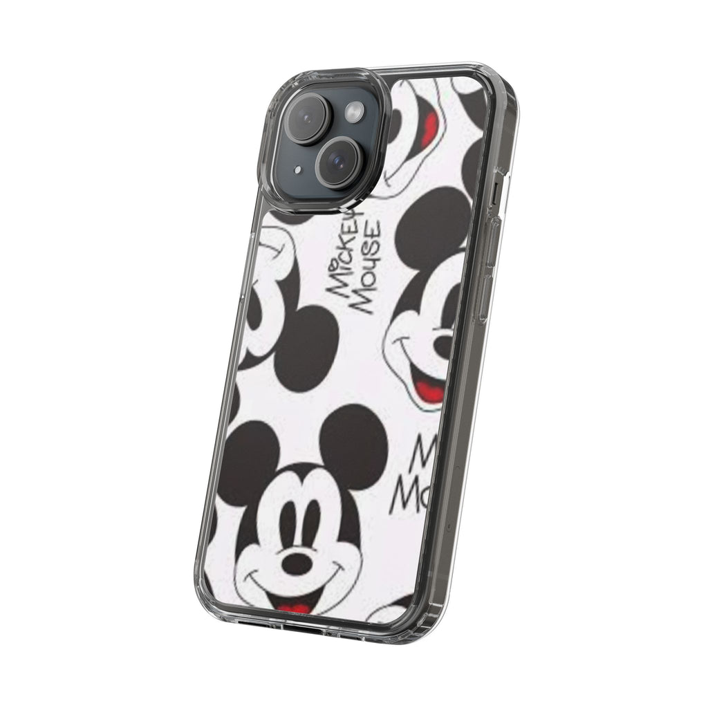Mickey Mouse Clear Phone Case – Retro Cartoon Pattern Clear Case