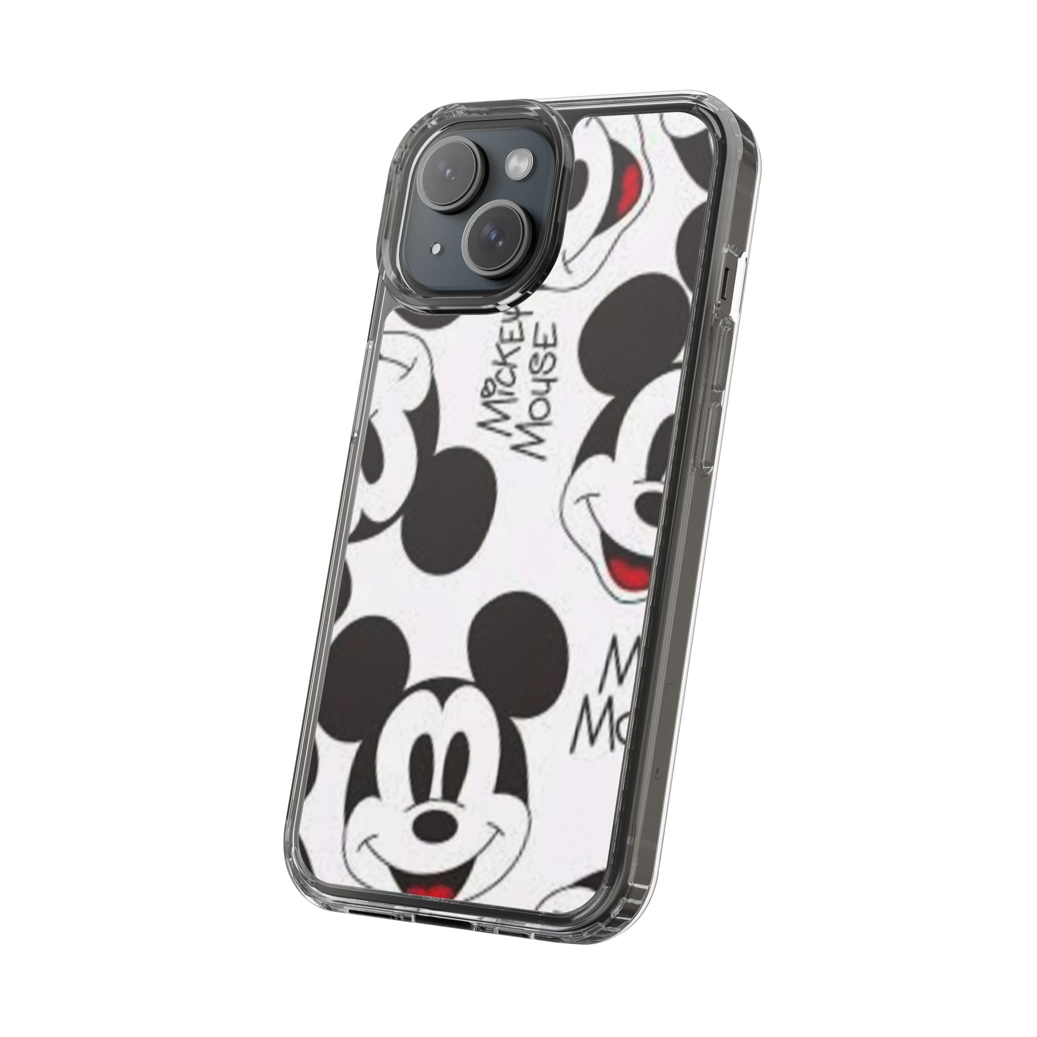 Mickey Mouse Clear Phone Case – Retro Cartoon Pattern Clear Case