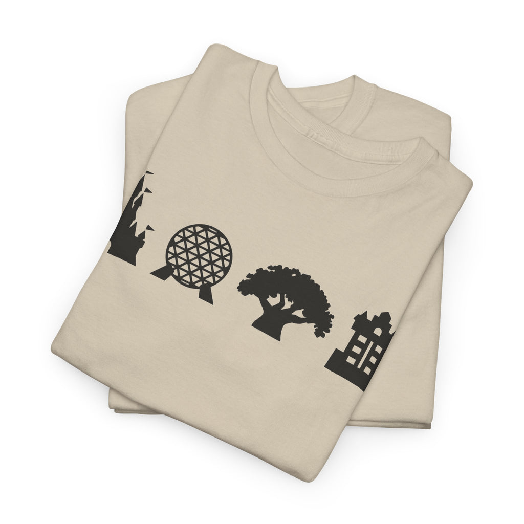 WDW theme parks Silhouettes Unisex Heavy Cotton Tee