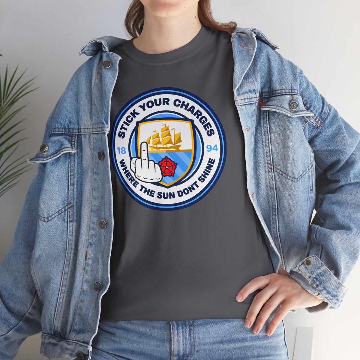 Manchester City "Stick Your Charger Where the Sun Don't Shine" Cotton t-shirt