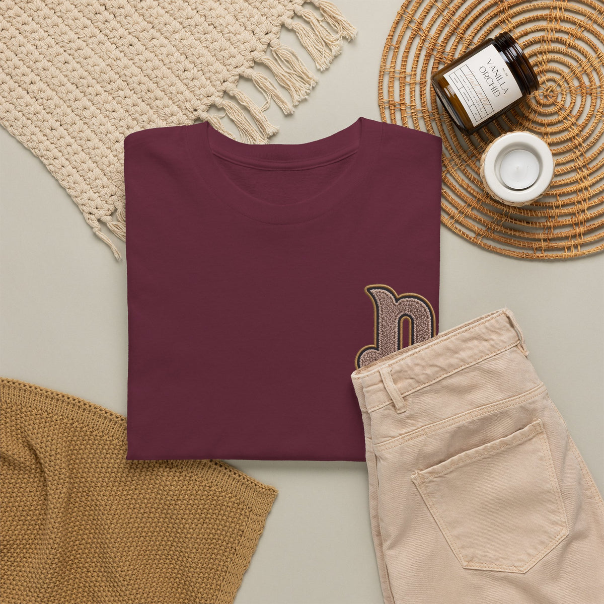 Retro 'p' Pep Inspired Manchester City Cotton Tee — Vintage Brown Monogram T-Shirt