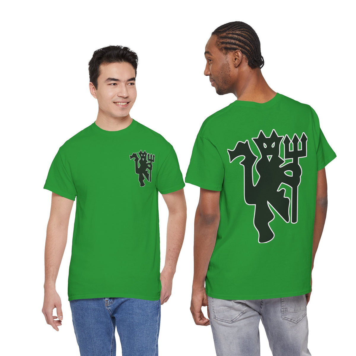 Manchester United Devil Cotton T-Shirt – Retro Trident Football Crest Tee