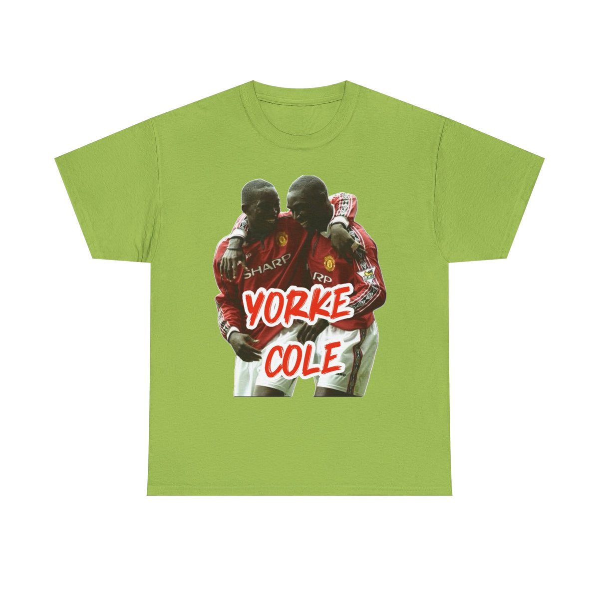 Yorke & Cole Manchester United Soccer Legends Graphic Tee — 'Yorke Cole' Retro Football Shirt