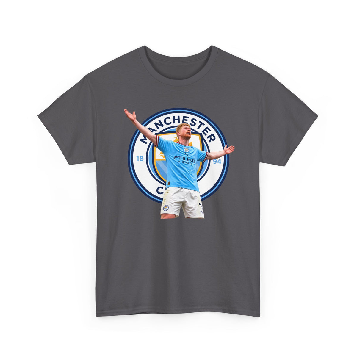 Kevin De Bruyne Manchester Football Club Legend Cotton T-Shirt — Player Celebration Graphic T-Shirt