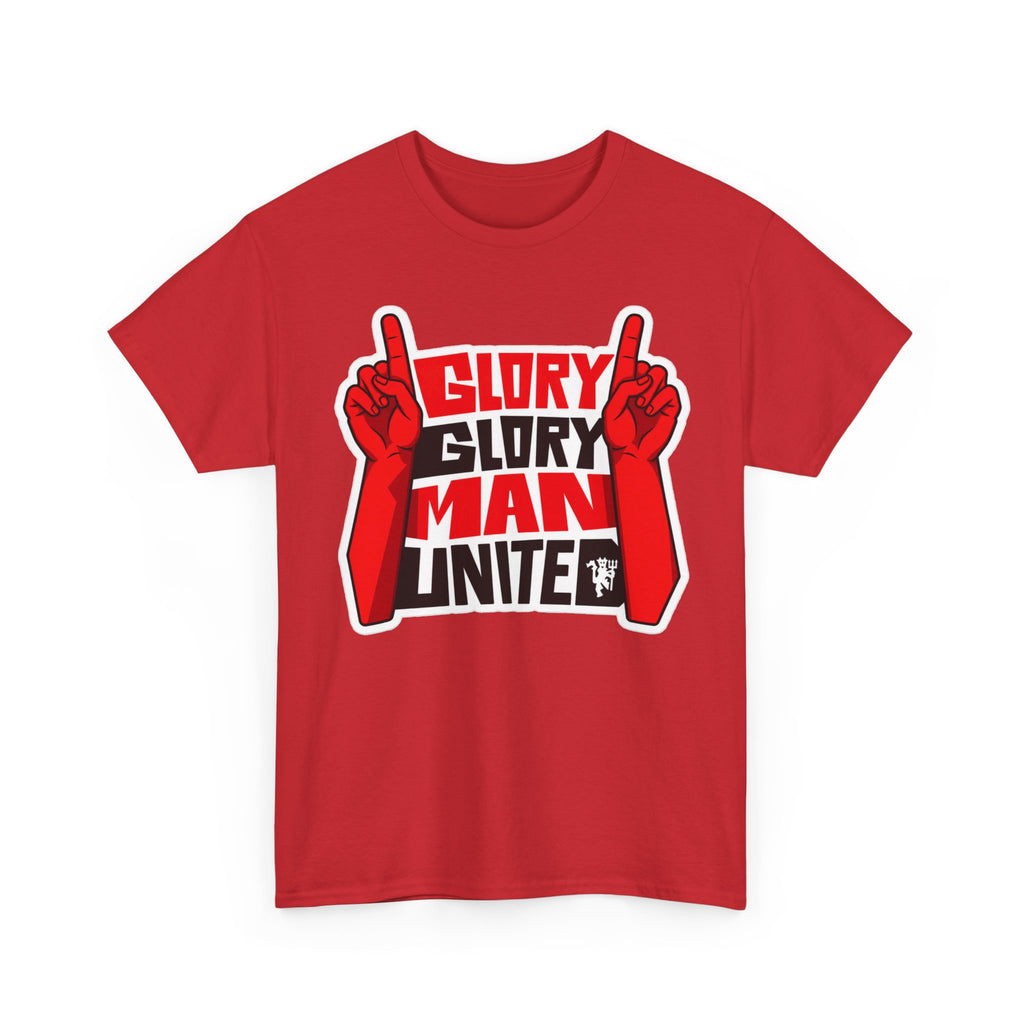 Glory Glory Man United T-Shirt — Retro Red Football Fan Tee
