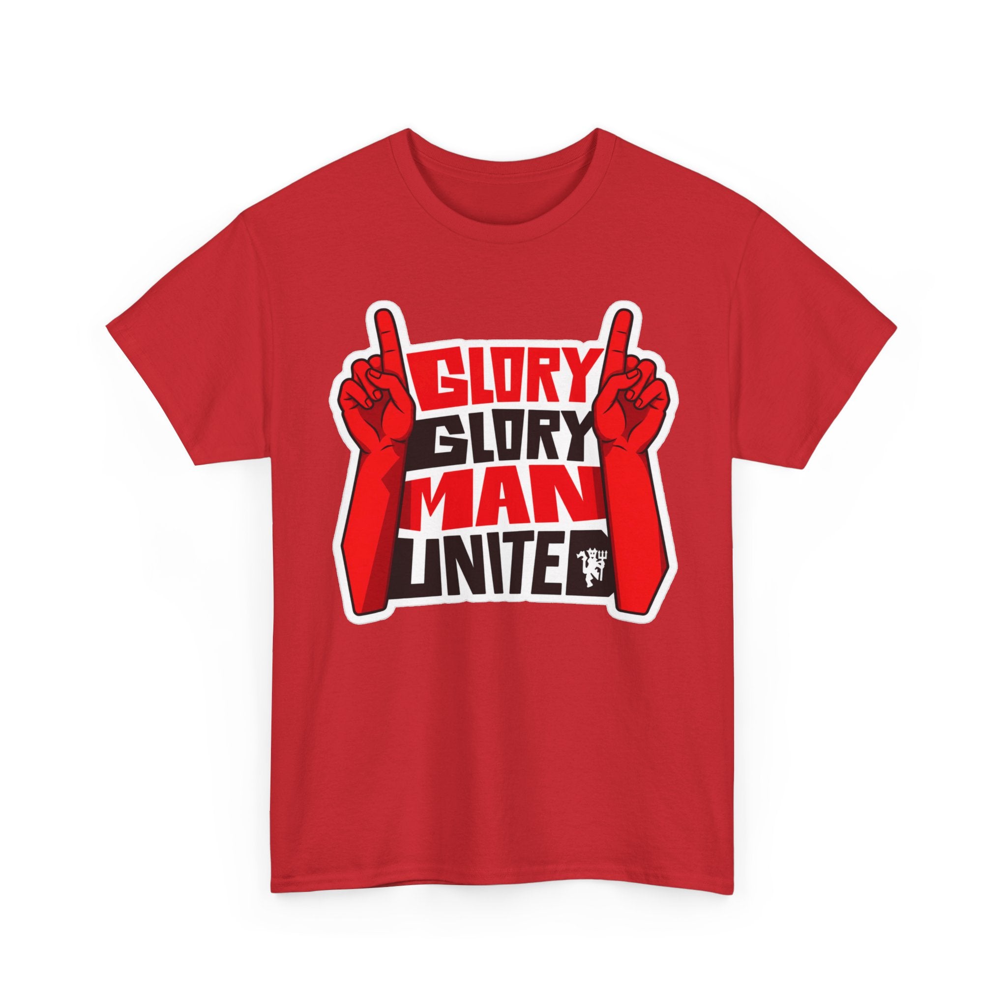 Glory Glory Man United T-Shirt — Retro Red Football Fan Tee