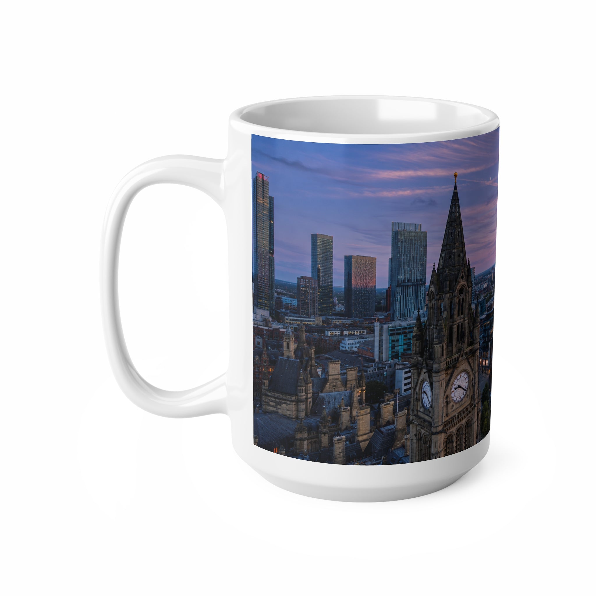 City Skyline Coffee Mug — Manchester Evening Skyline 11oz/15oz