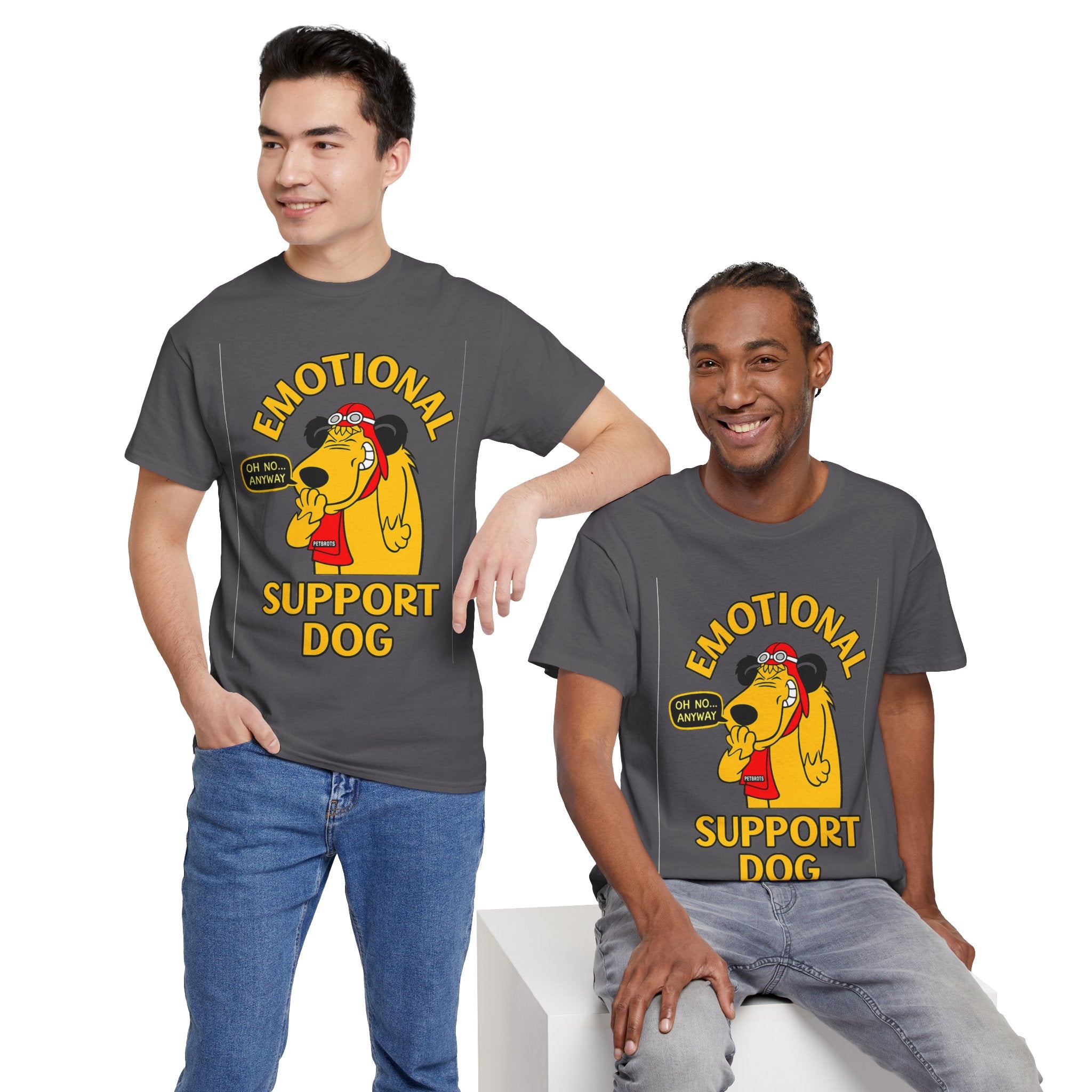 Emotional Support Dog T-Shirt — Cute Cartoon Comfort Pup Tee