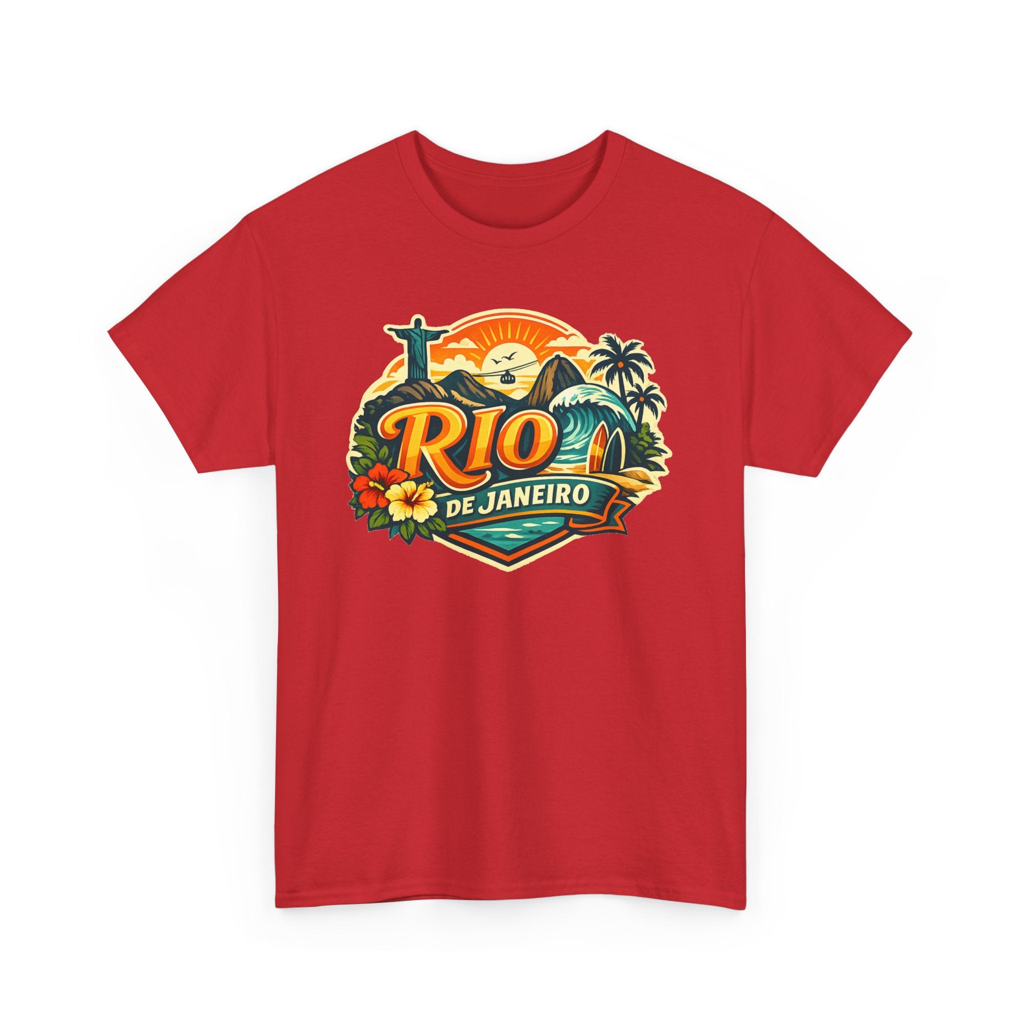 Rio de Janeiro Vintage Travel Tee – Tropical Sunset Beach T‑Shirt
