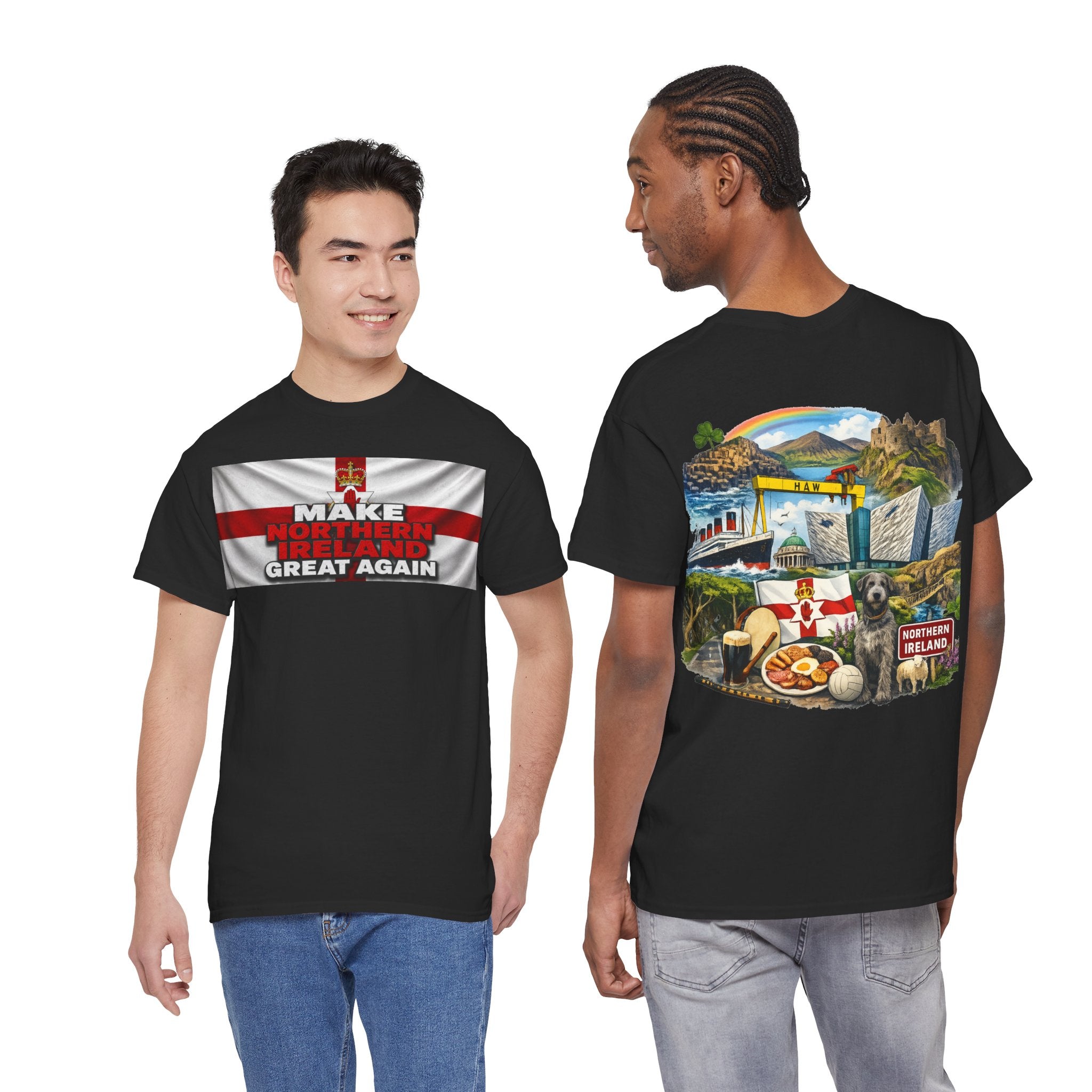 Northern Ireland Collage Tee — "Make Northern Ireland Great Again" Graphic T-Shirt