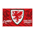 Wales Red Dragon Double-Sided Flag – "Cymru Together Stronger"