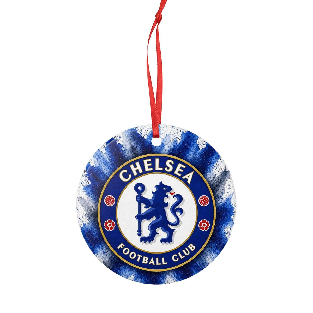 Chelsea Ceramic Ornament — Blue Football Club Crest Double-Sided Holiday Ornament