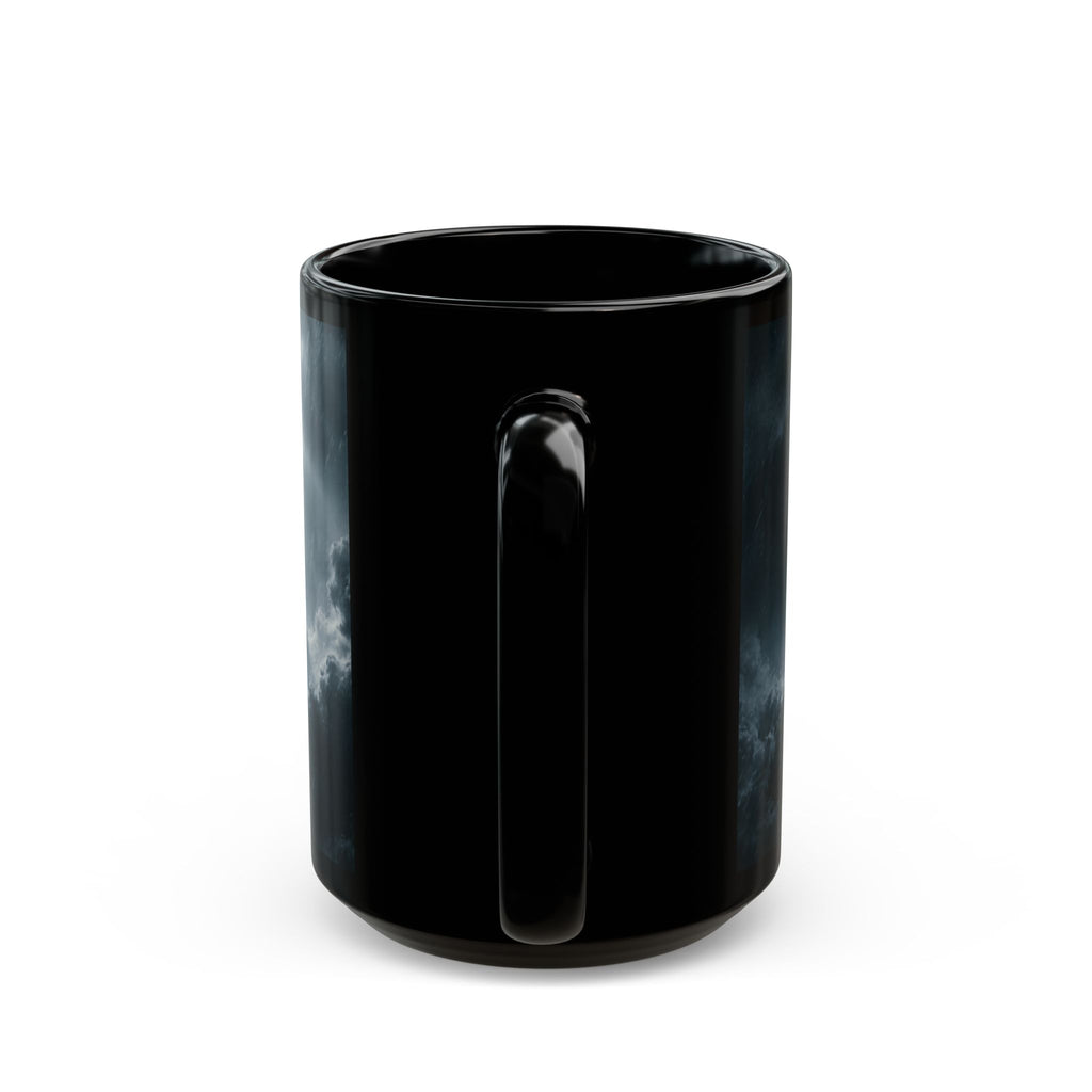 Empire Star Destroyer Stormy Starship Black Mug — Sci‑Fi Space Battle Coffee Cup (11oz, 15oz)