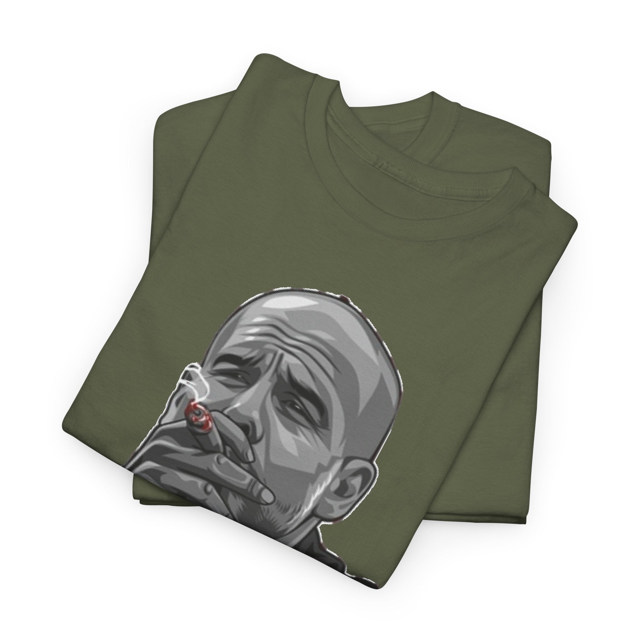 Pep Guardiola Smoking Portrait T‑Shirt — Moody Graphic Tee