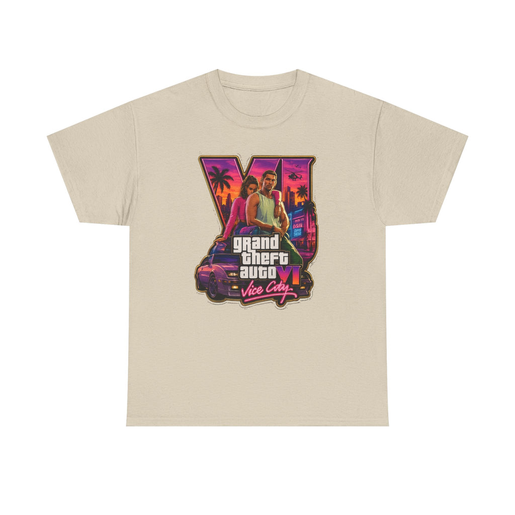 Grand Theft Auto Vice City Retro Logo Tee / Cotton T-Shirt