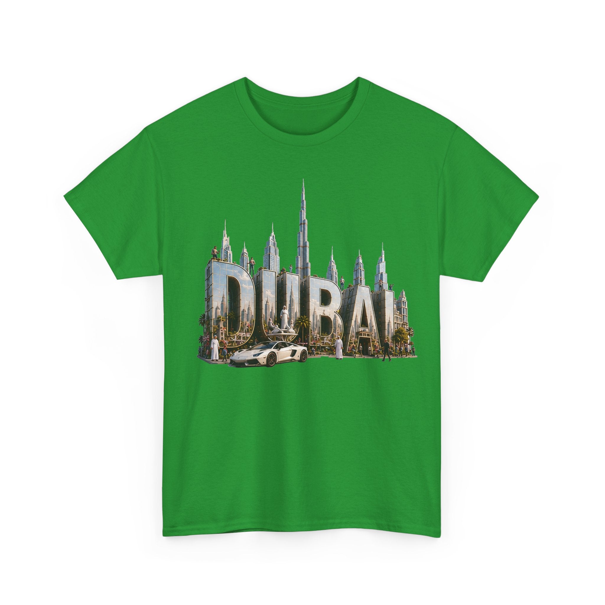 Dubai Skyline T-Shirt — Dubai Cityscape Graphic Tee with Burj Khalifa