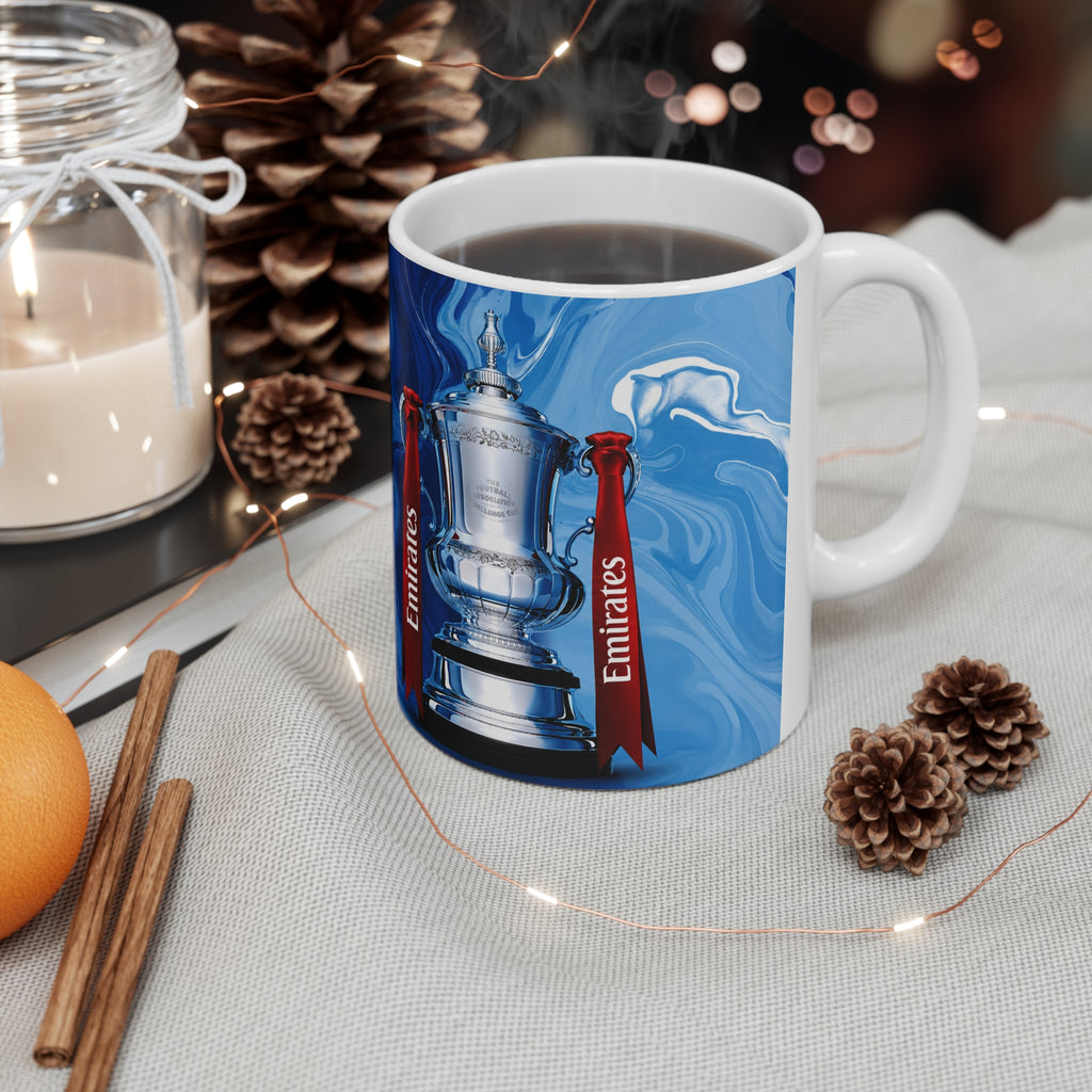2026 FA Cup Final Programme Cover Inspired Ceramic Mug – Chelsea vs Manchester City 11oz/15oz