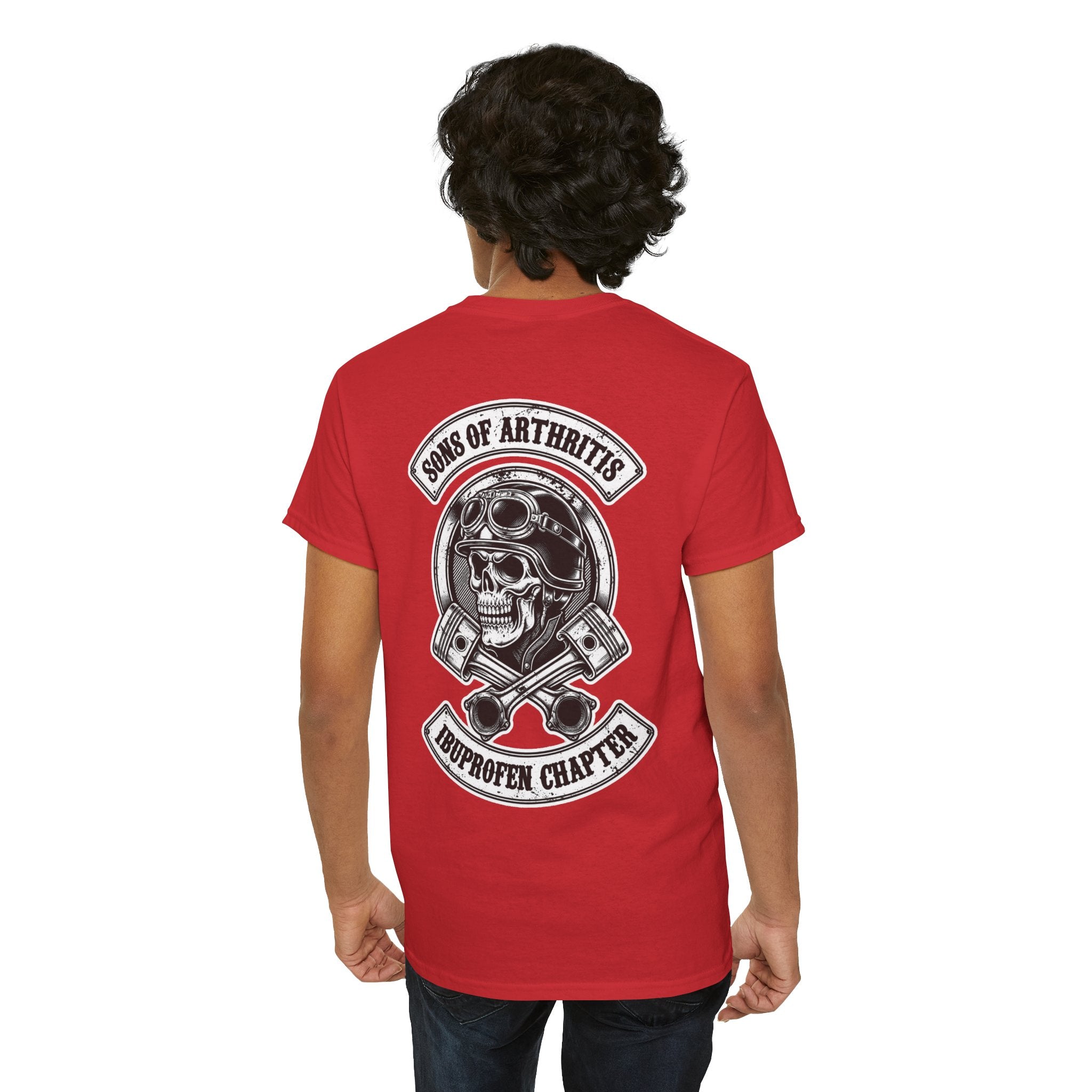 Sons of Arthritis Tee — Humorous Biker Skull "Ibuprofen Chapter" T-Shirt