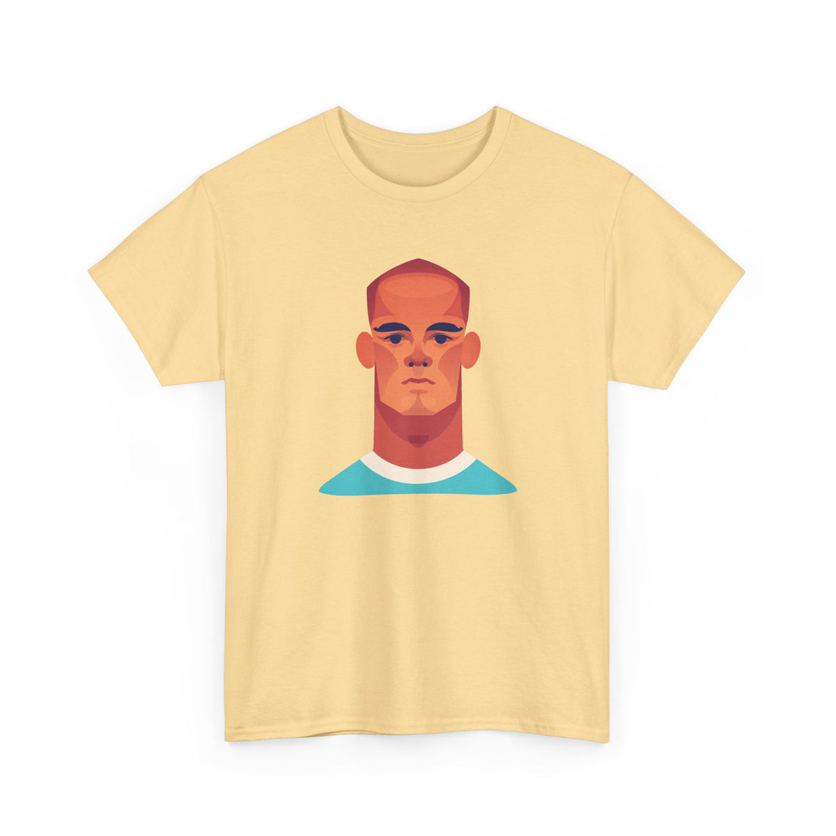 Vinny Kompany Manchester City Legend Minimalist Portrait Tee — Bold Stylized Face Graphic T-Shirt