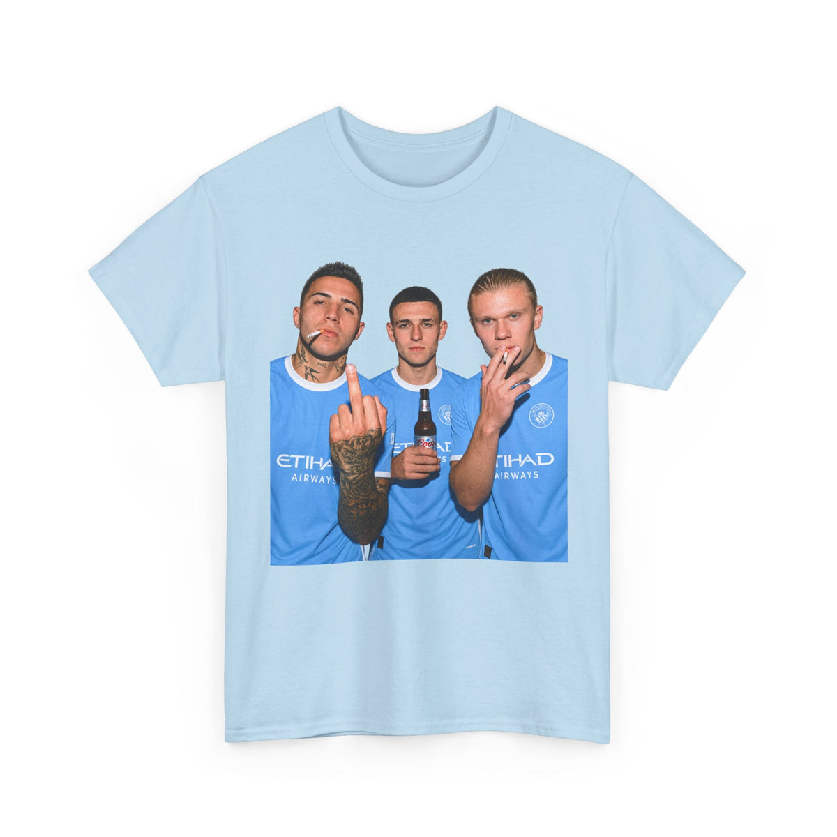 Enzo, Foden & Haaland Man City inspired Unisex Heavy Cotton Tee