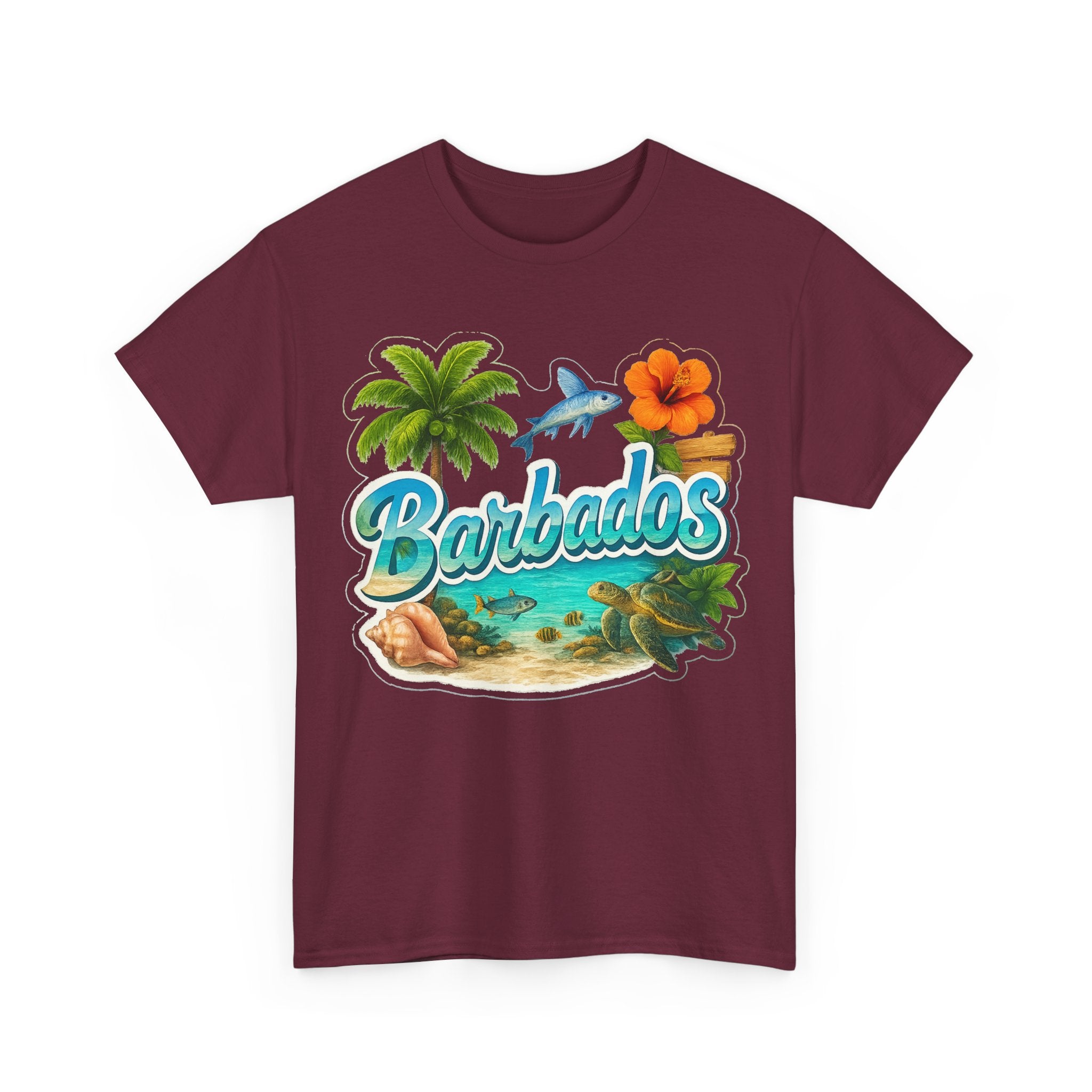 Barbados Beach Graphic Tee — Tropical Island Vacation T‑Shirt