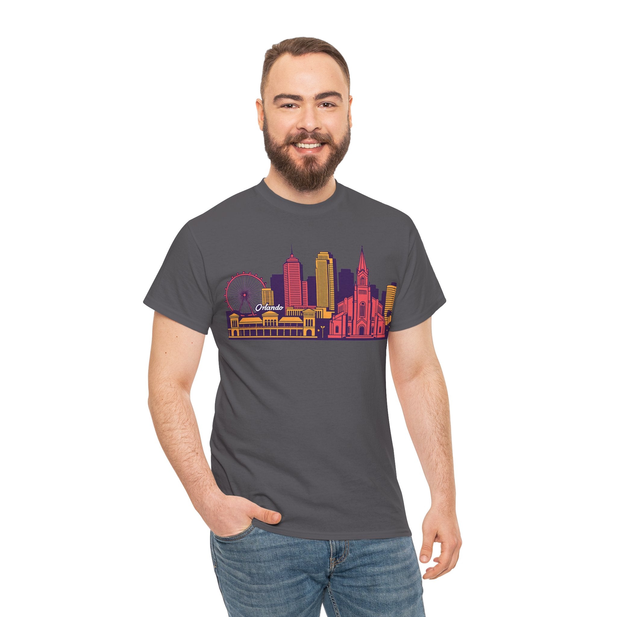 Orlando City Skyline T-Shirt — Colorful Urban Landmark Graphic Tee