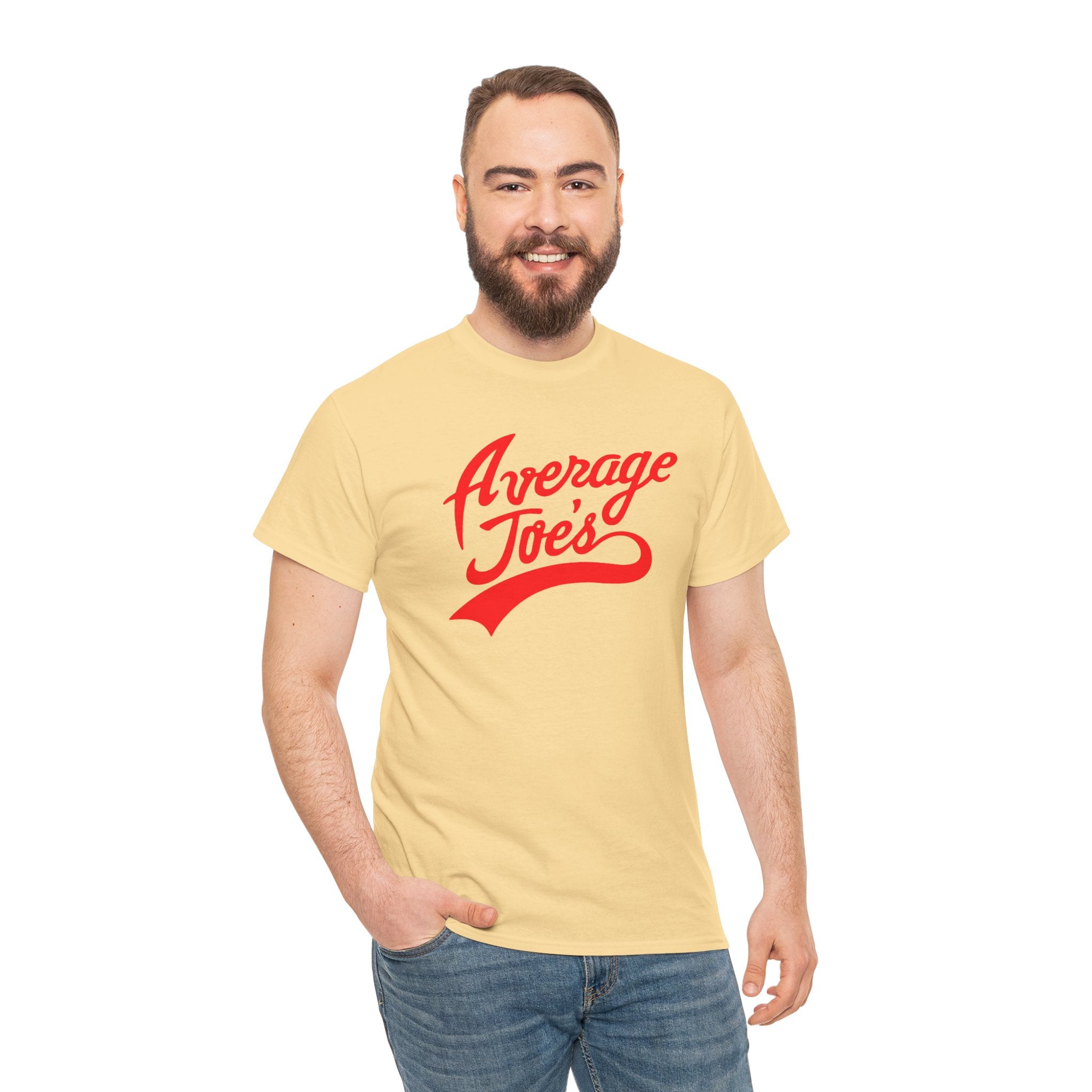 Average Joe's Graphic Tee — Retro Script White T-Shirt