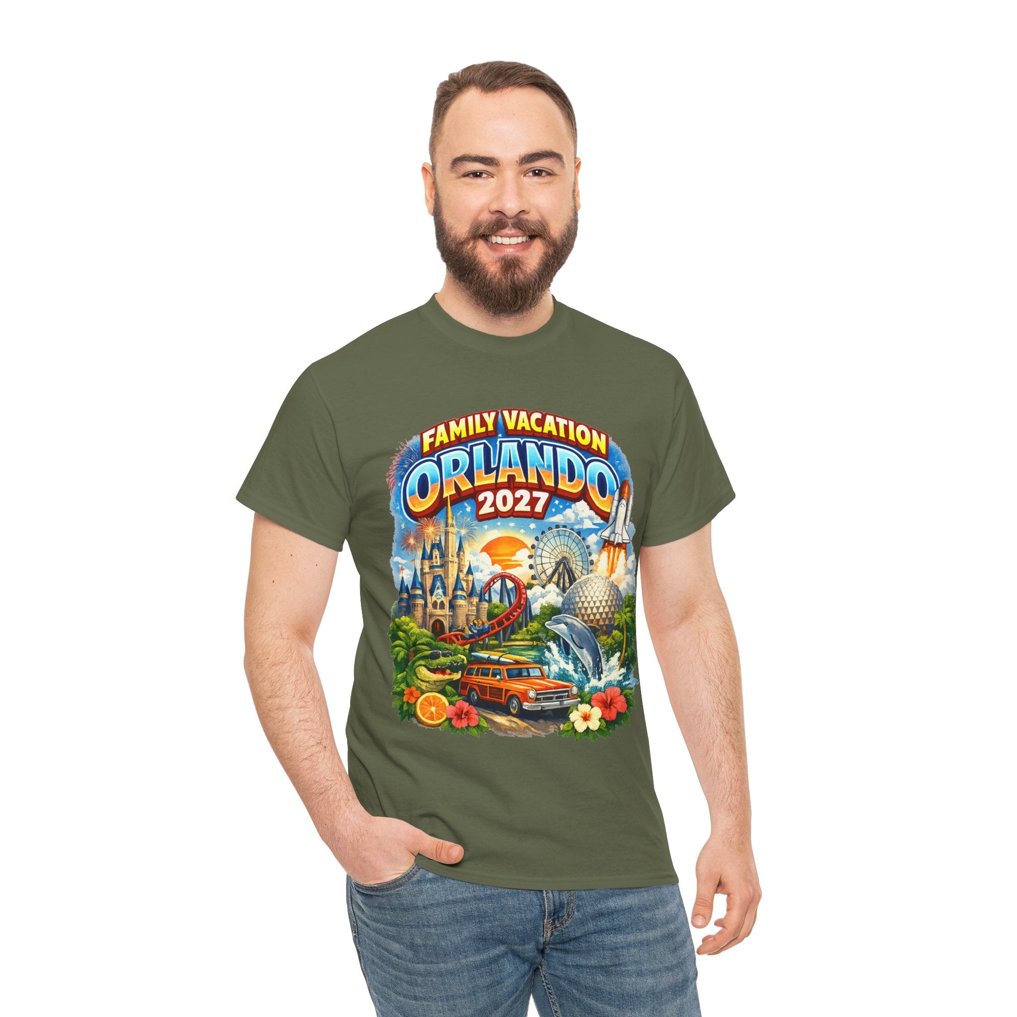 Orlando 2027 Family Vacation T-Shirt — Retro Theme Park Souvenir Tee