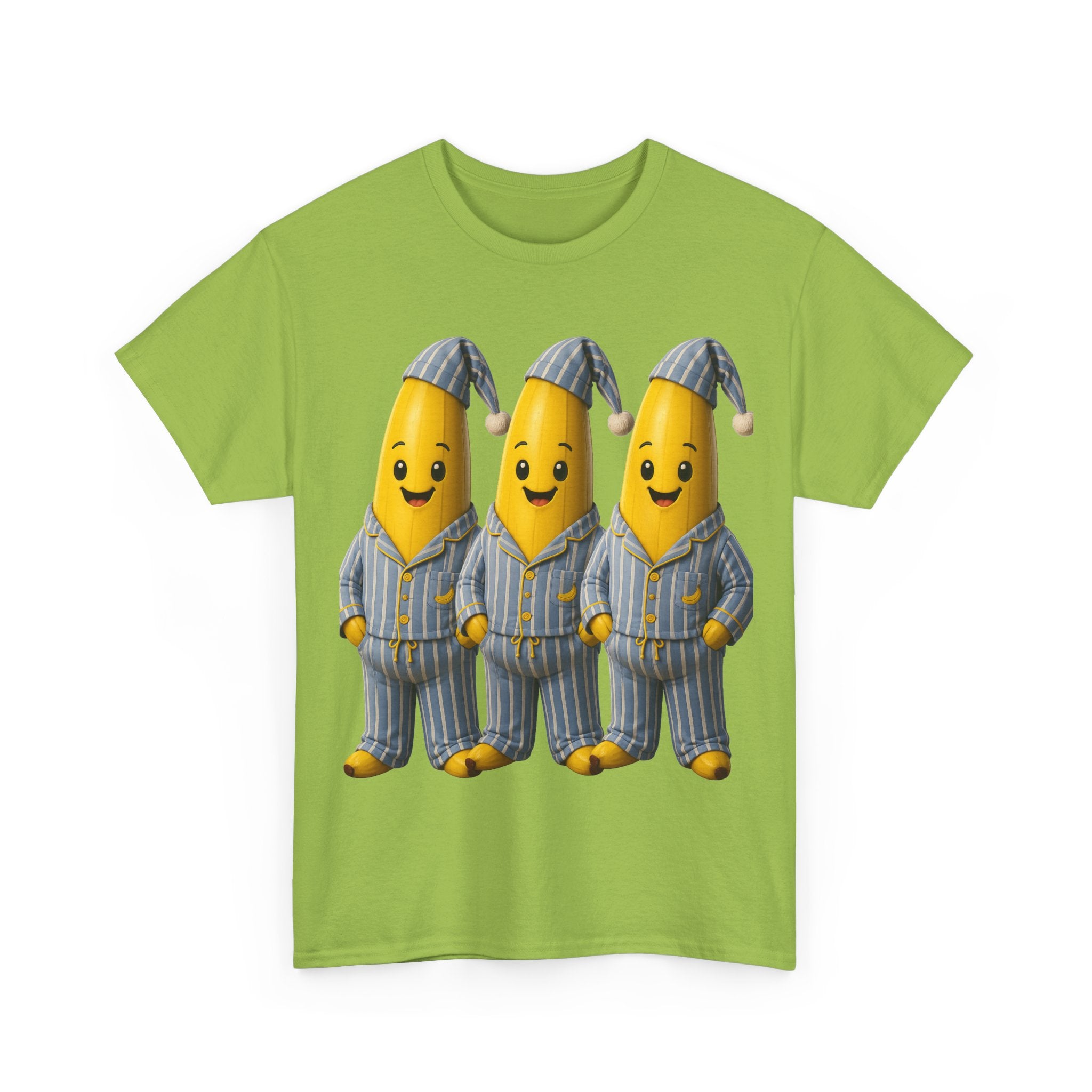 Bananas in Pyjamas – Three Smiling Bananas in Striped Pajamas Graphic T-Shirt
