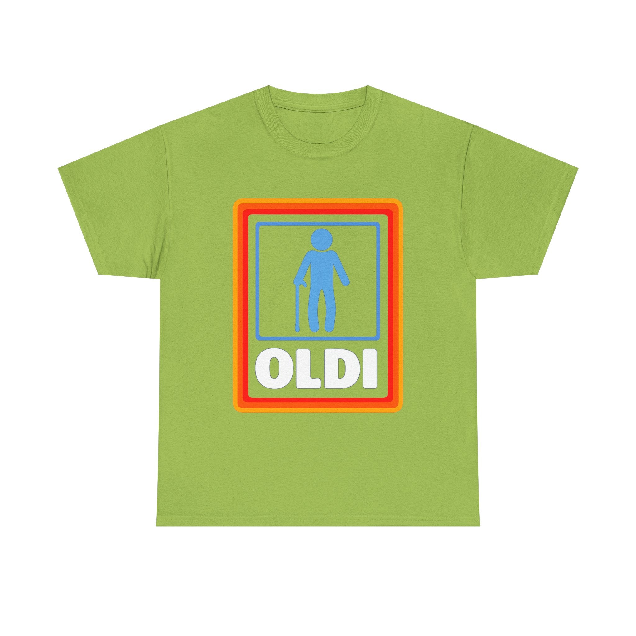 Oldi Retro Logo Tee — Funny Elderly Humour T-Shirt