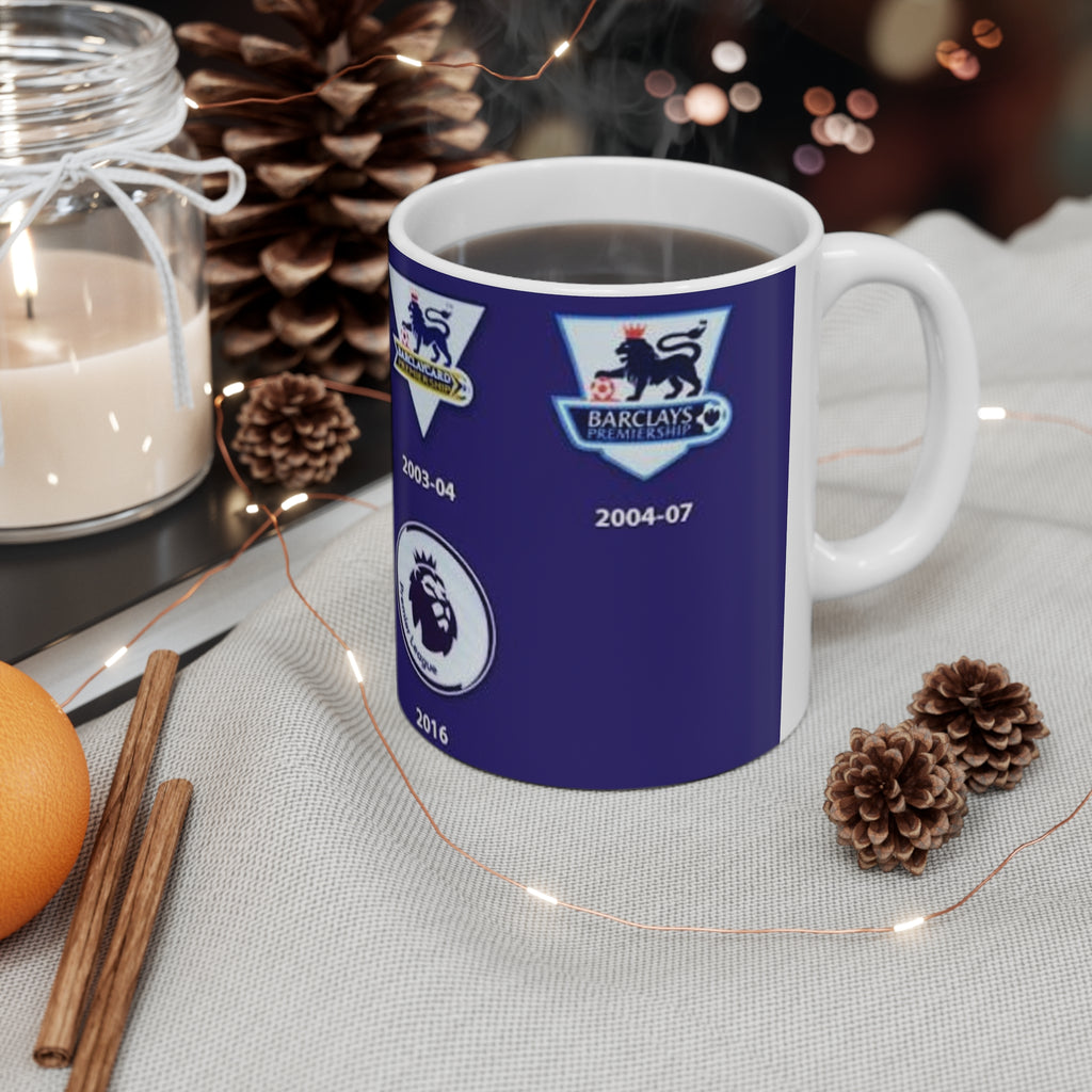 Premier League Sleeve Badges History Ceramic Coffee Cups, 11oz, 15oz