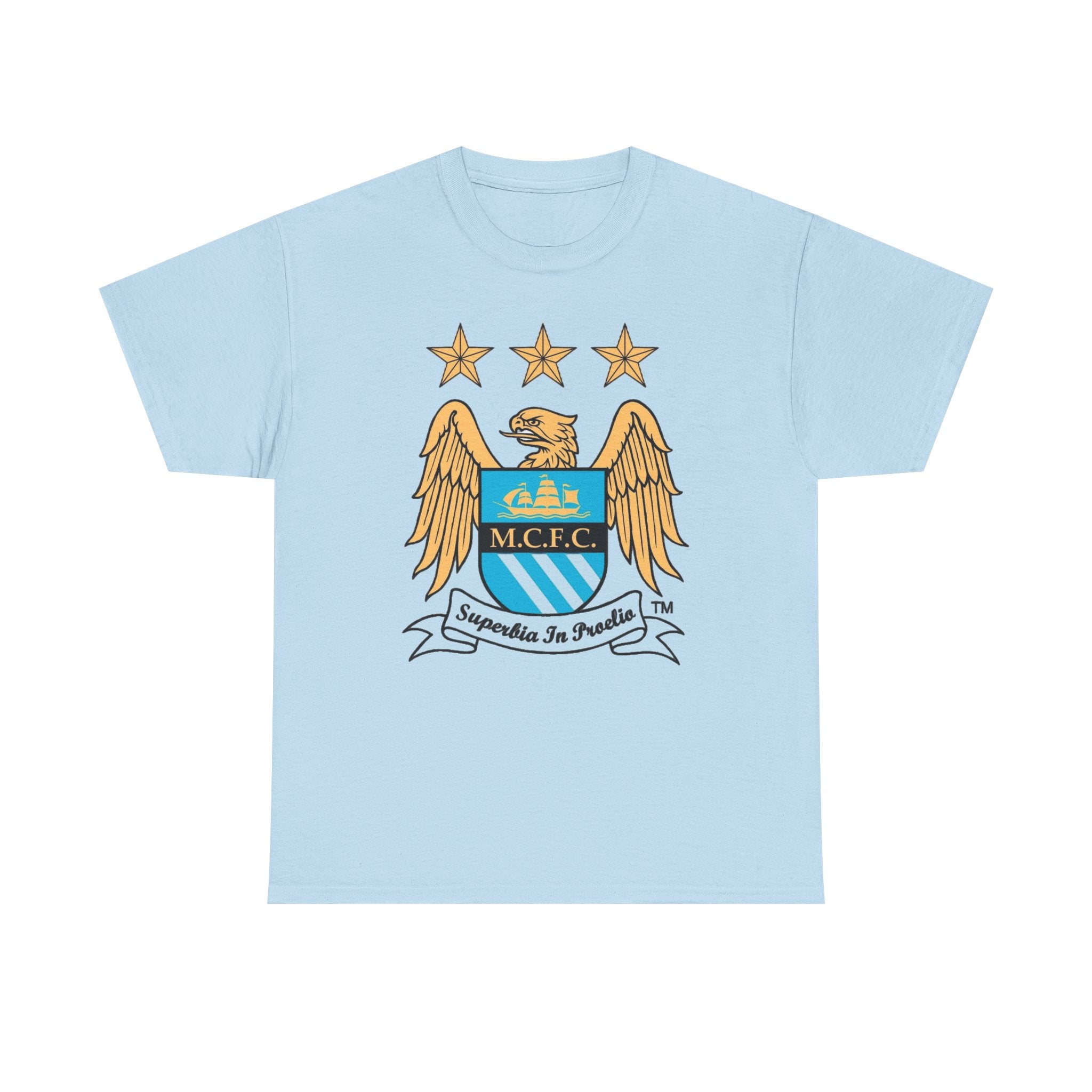 Manchester City Retro Club Crest T‑Shirt — MCFC Vintage Style Club Emblem Tee