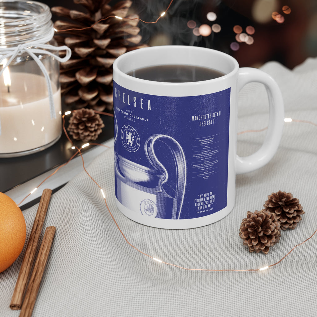 2021 Champions League Winners Programme Cover inspired Ceramic Coffee Mug — (11oz & 15oz)