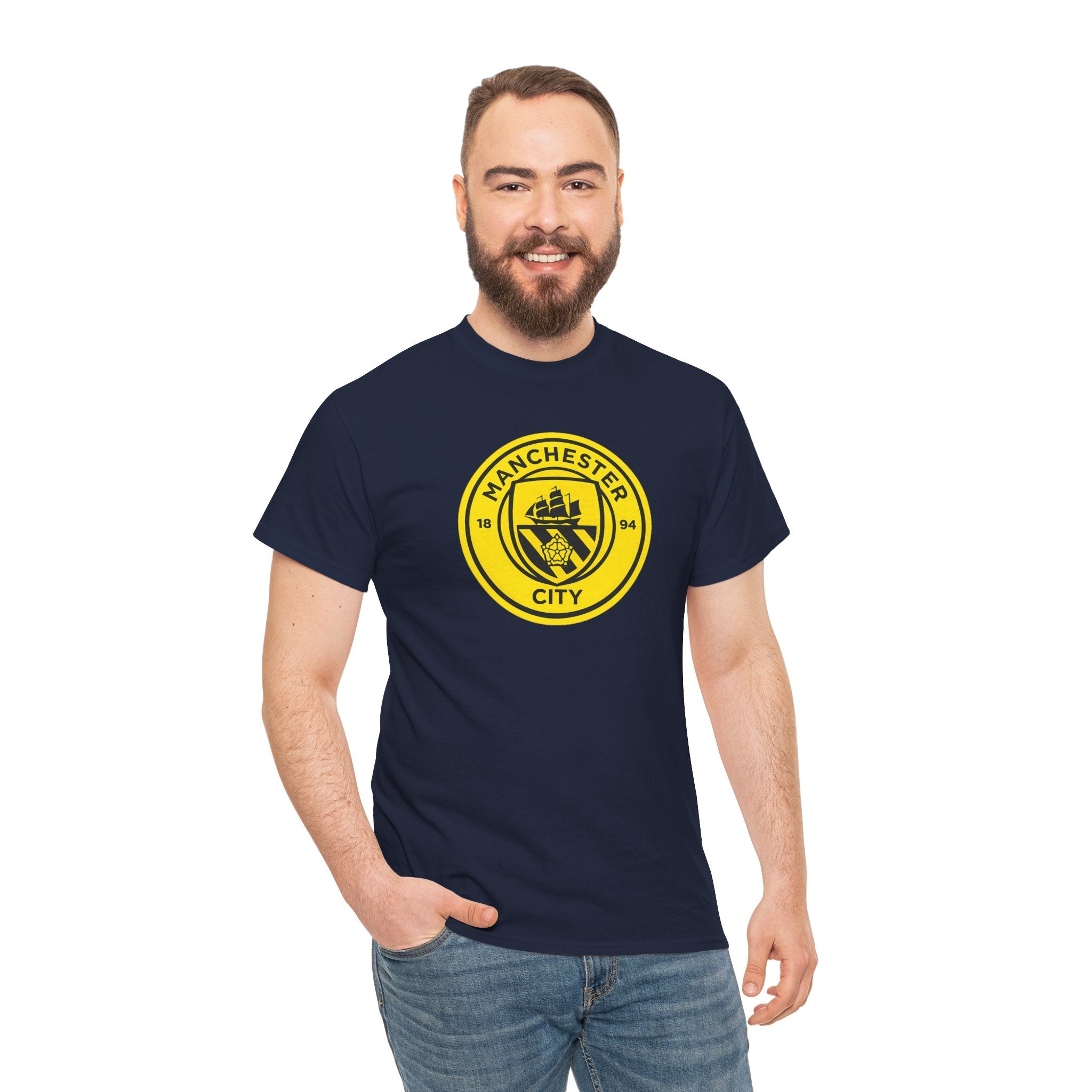 Manchester City Yellow Crest T-Shirt