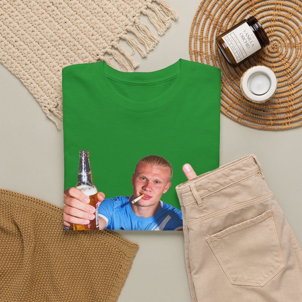 Erling Haaland on the p*** Unisex Heavy Cotton Tee