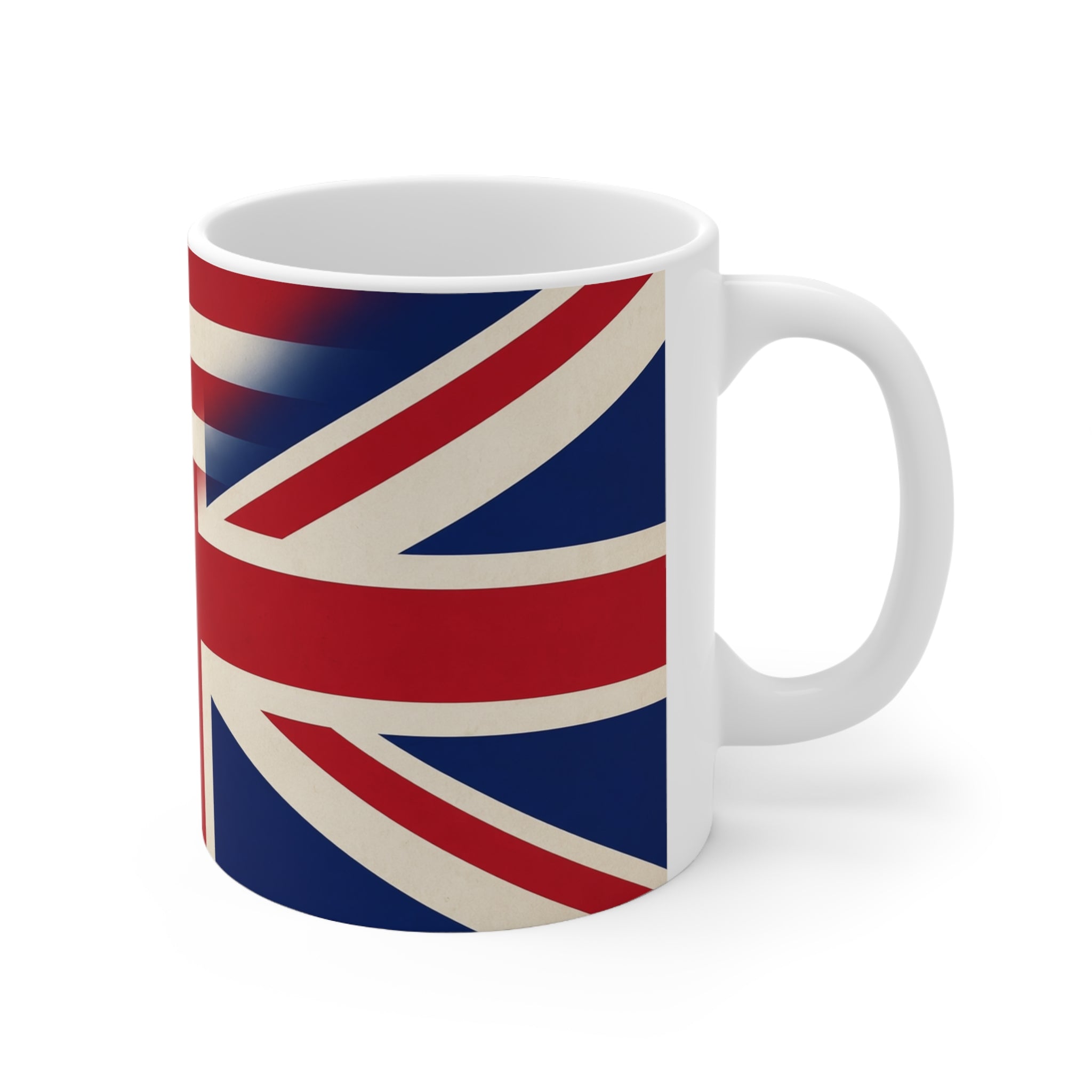 USA & UK Flag Ceramic Coffee Mug — Dual American & British Flag 11oz/15oz
