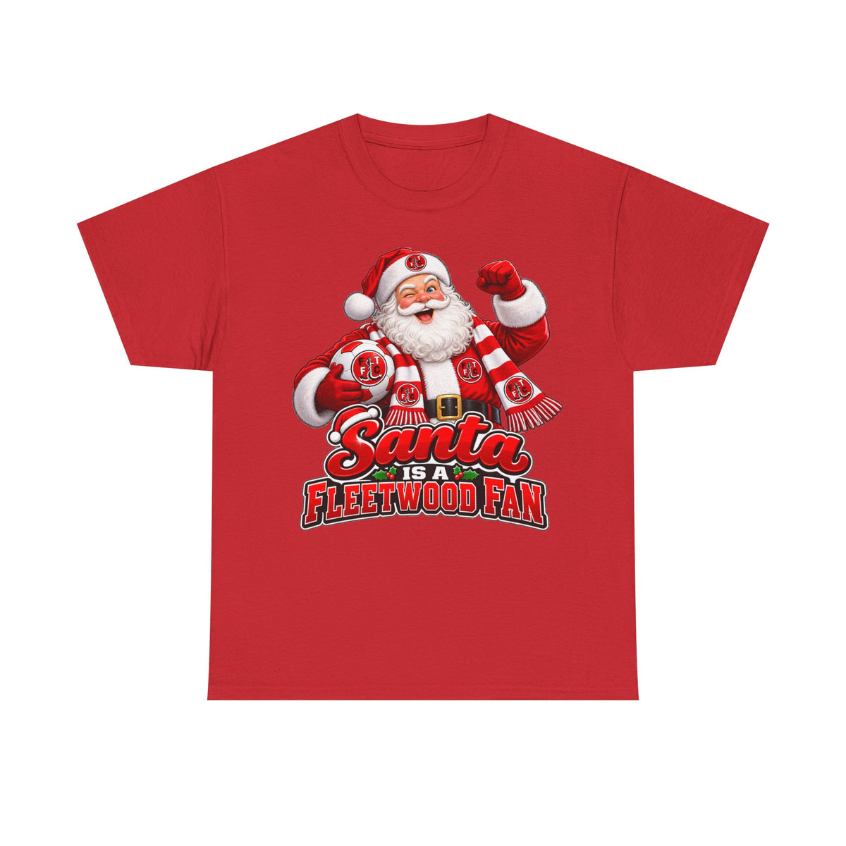 Santa Is a Fleetwood Fan Cotton T-Shirt