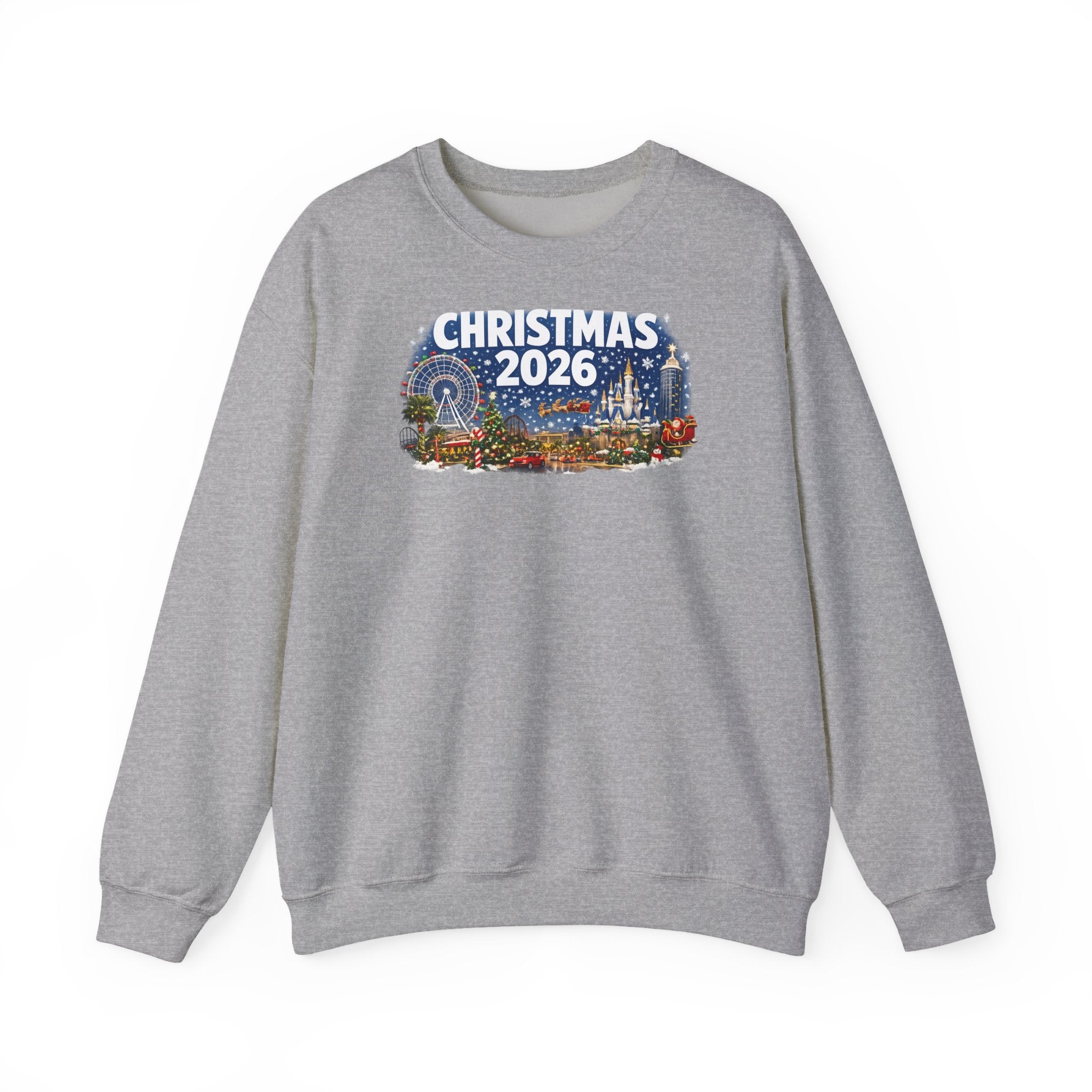 Christmas 2026 Holiday Sweatshirt – Festive Winter Cityscape Crewneck
