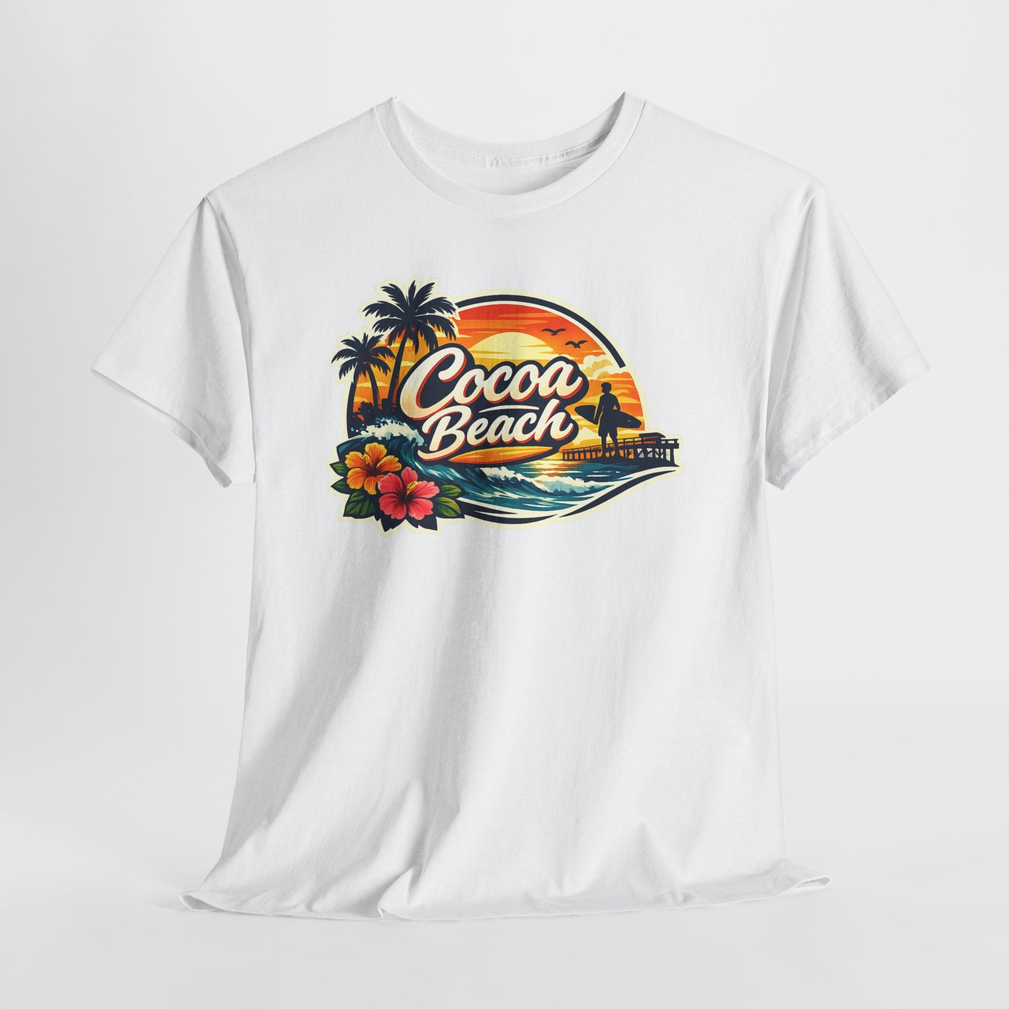 Cocoa Beach Vintage Sunset T-Shirt