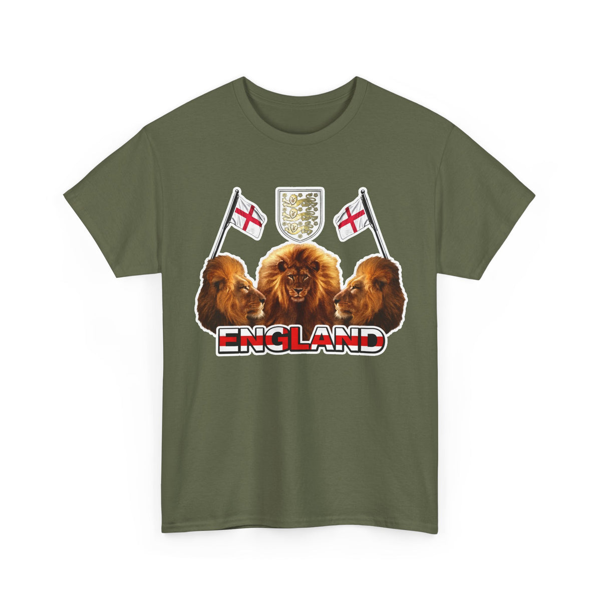 England 3 Lions Cotton Crest T-Shirt
